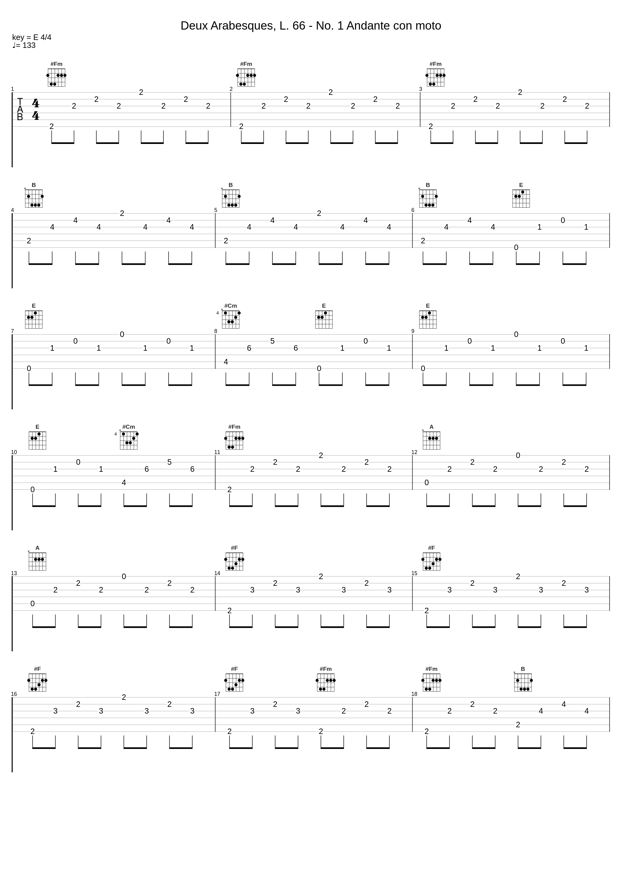 Deux Arabesques, L. 66 - No. 1 Andante con moto_Tamás Vásáry_1