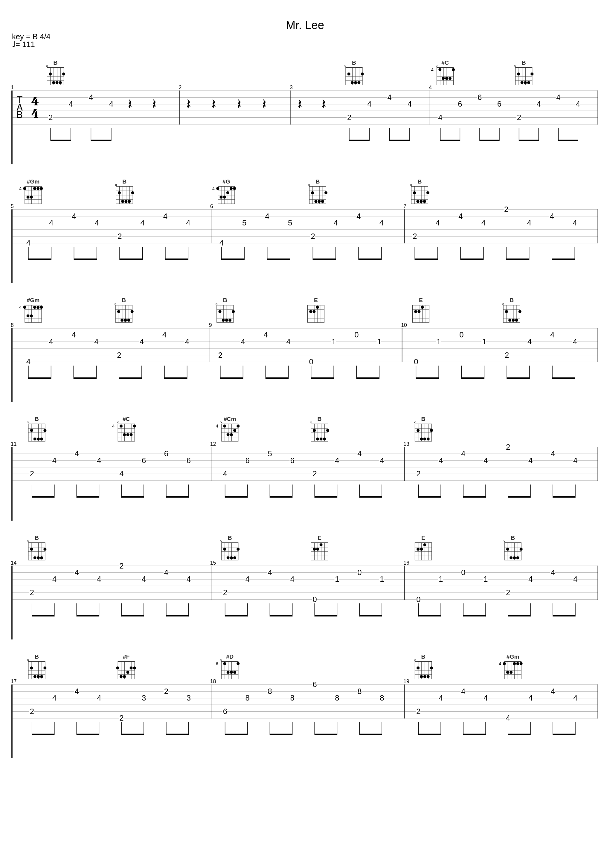 Mr. Lee_The 5.6.7.8's_1