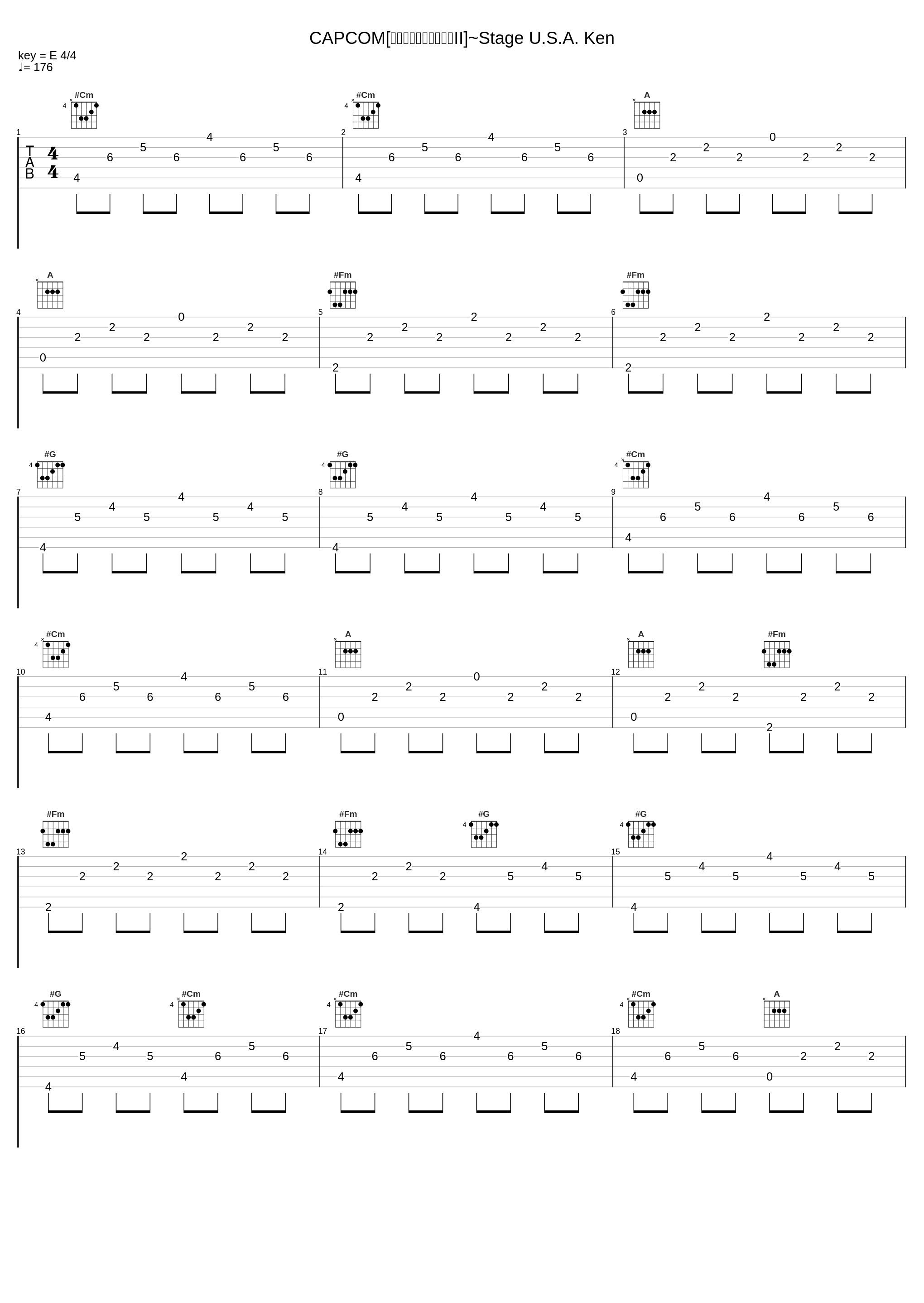 CAPCOM[ストリートファイターII]~Stage U.S.A. Ken_ゲーム・ミュージック_1