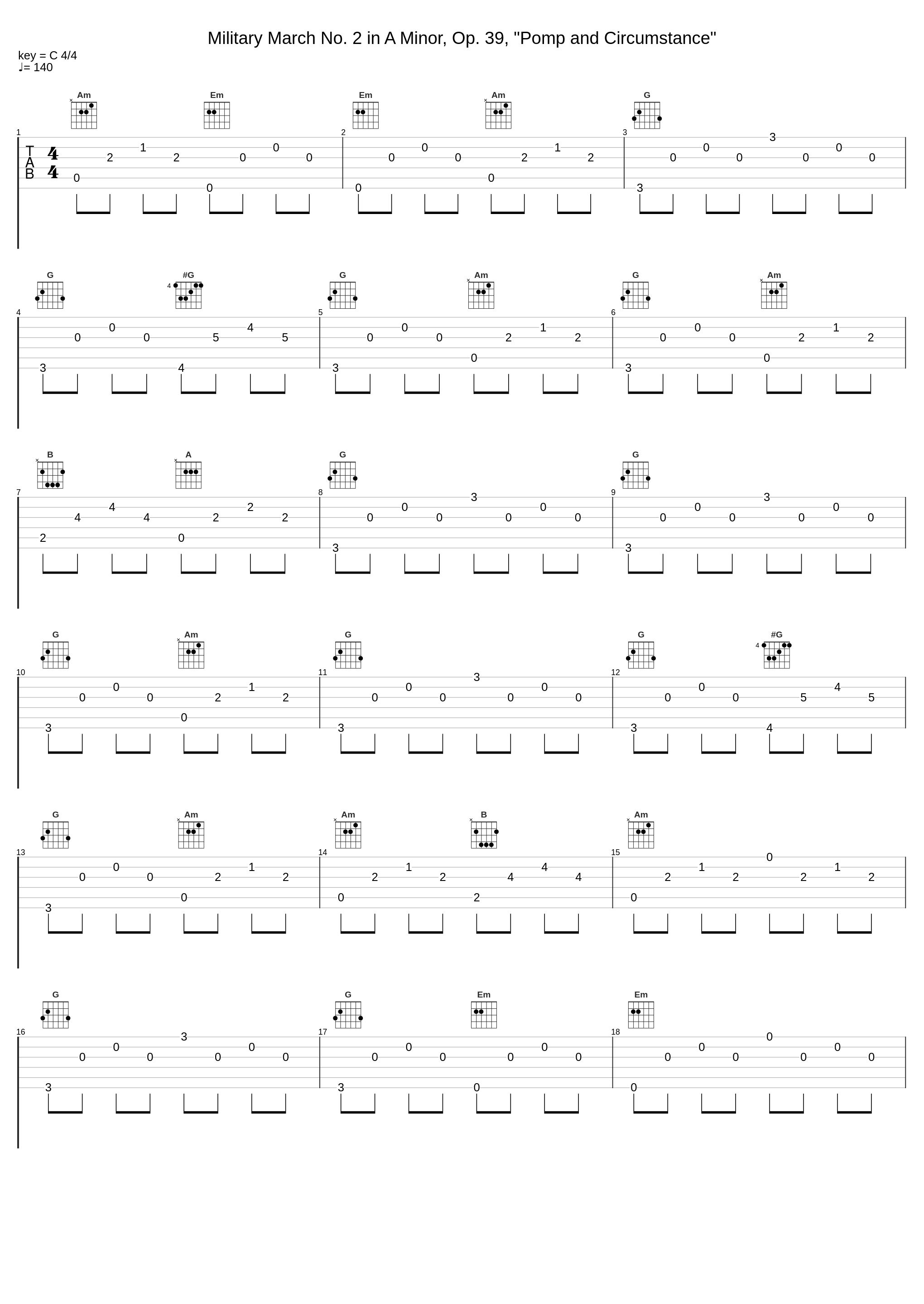 Military March No. 2 in A Minor, Op. 39, "Pomp and Circumstance"_Edward Elgar_1