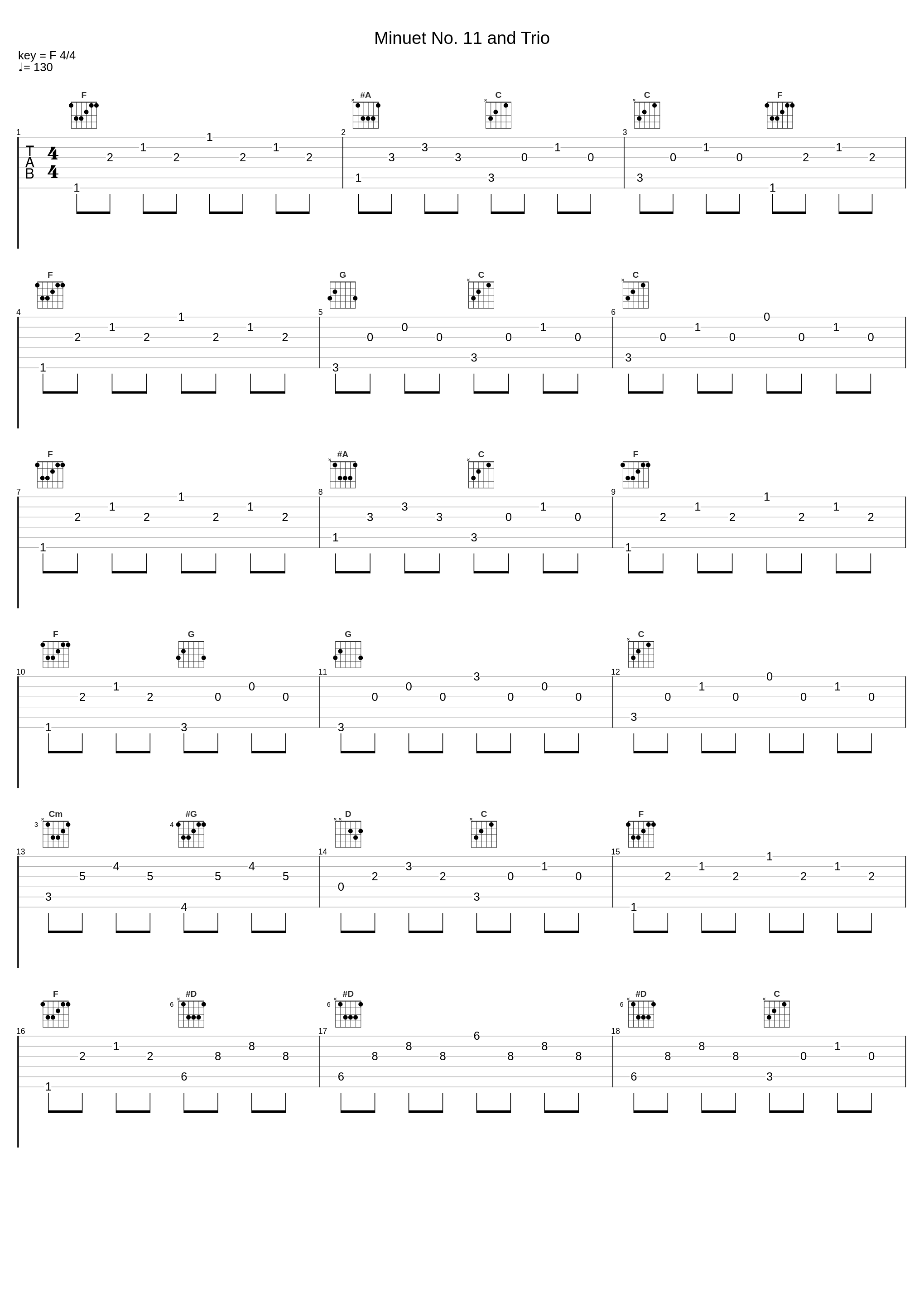 Minuet No. 11 and Trio_Daniel Lebhardt_1