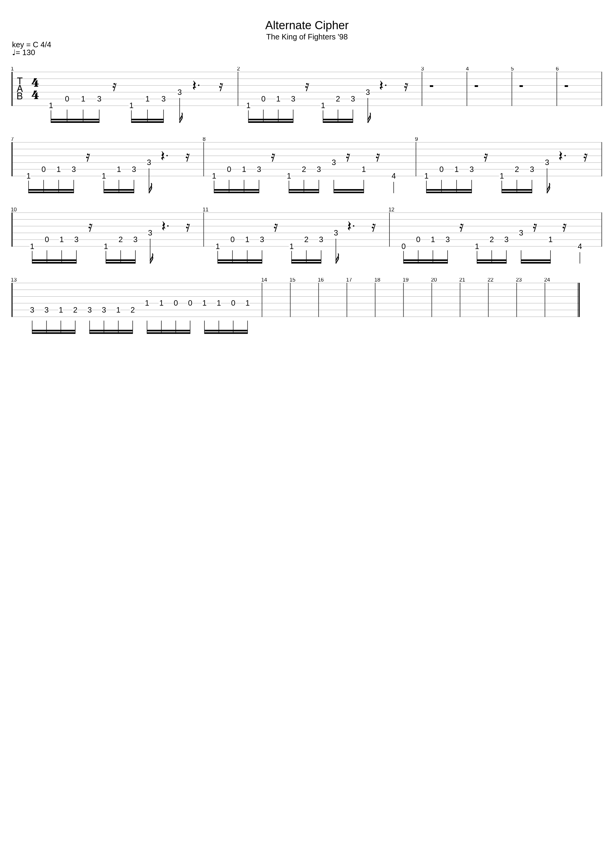 Alternate Cipher_The King Of Fighters 97_1