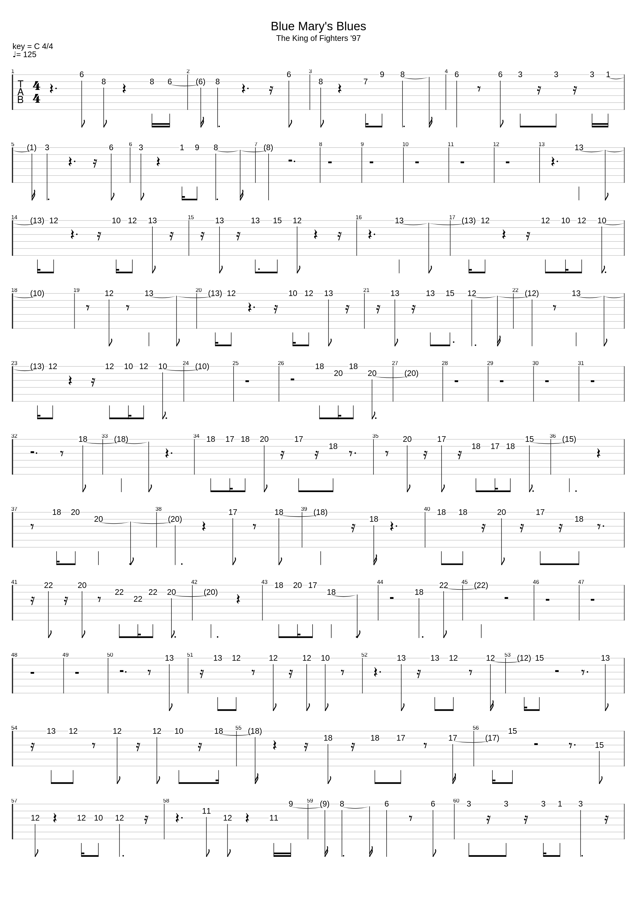 Blue Marys Blues_The King Of Fighters 97_1