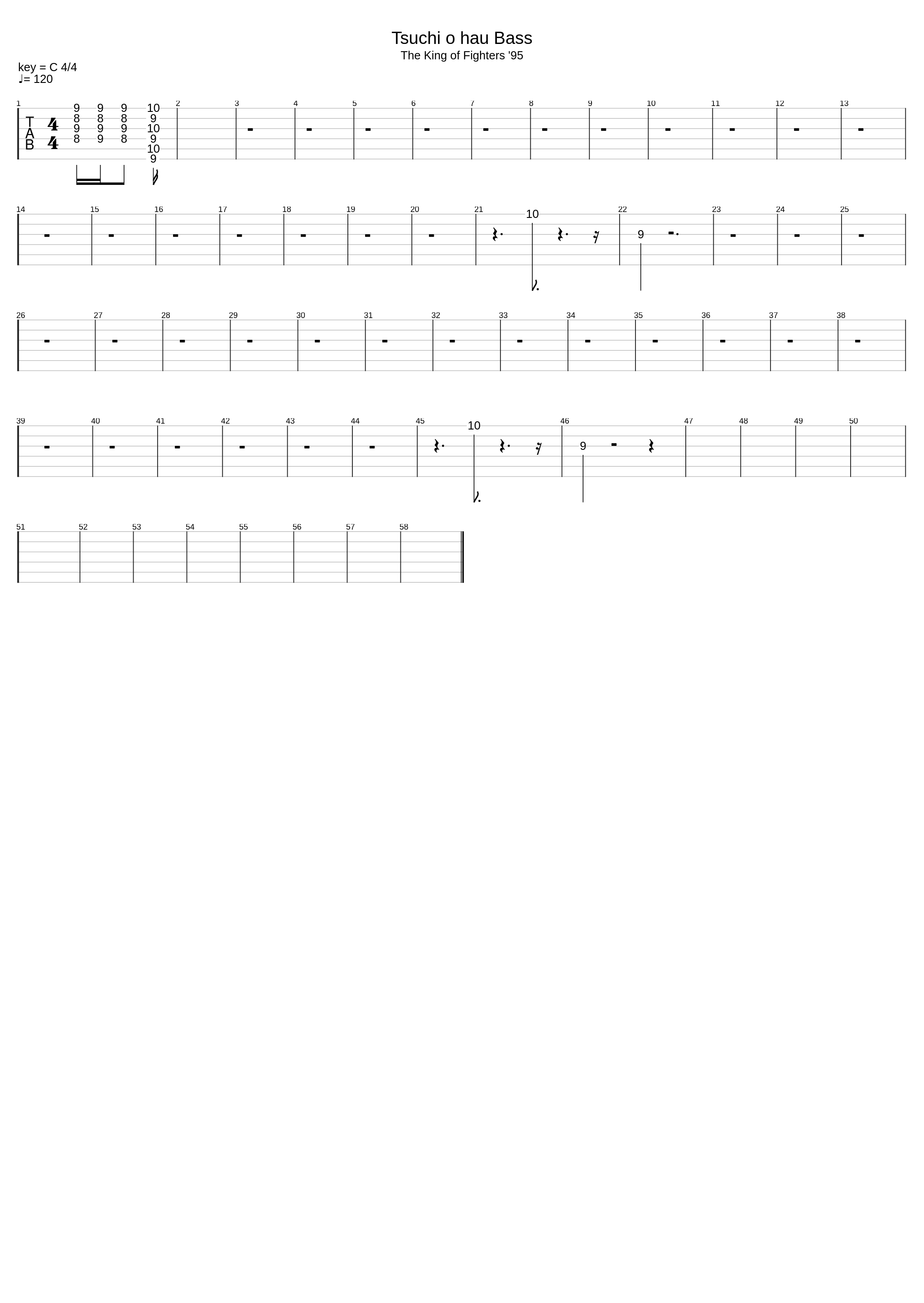 Tsuchi O Hau Bass_The King Of Fighters 95_1