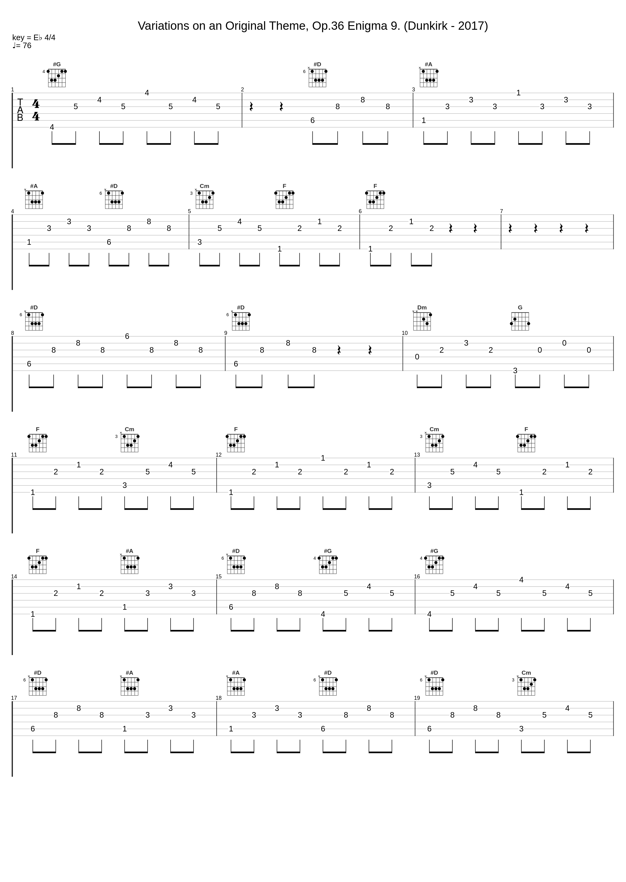 Variations on an Original Theme, Op.36 Enigma 9. (Dunkirk - 2017)_Edward Elgar_1