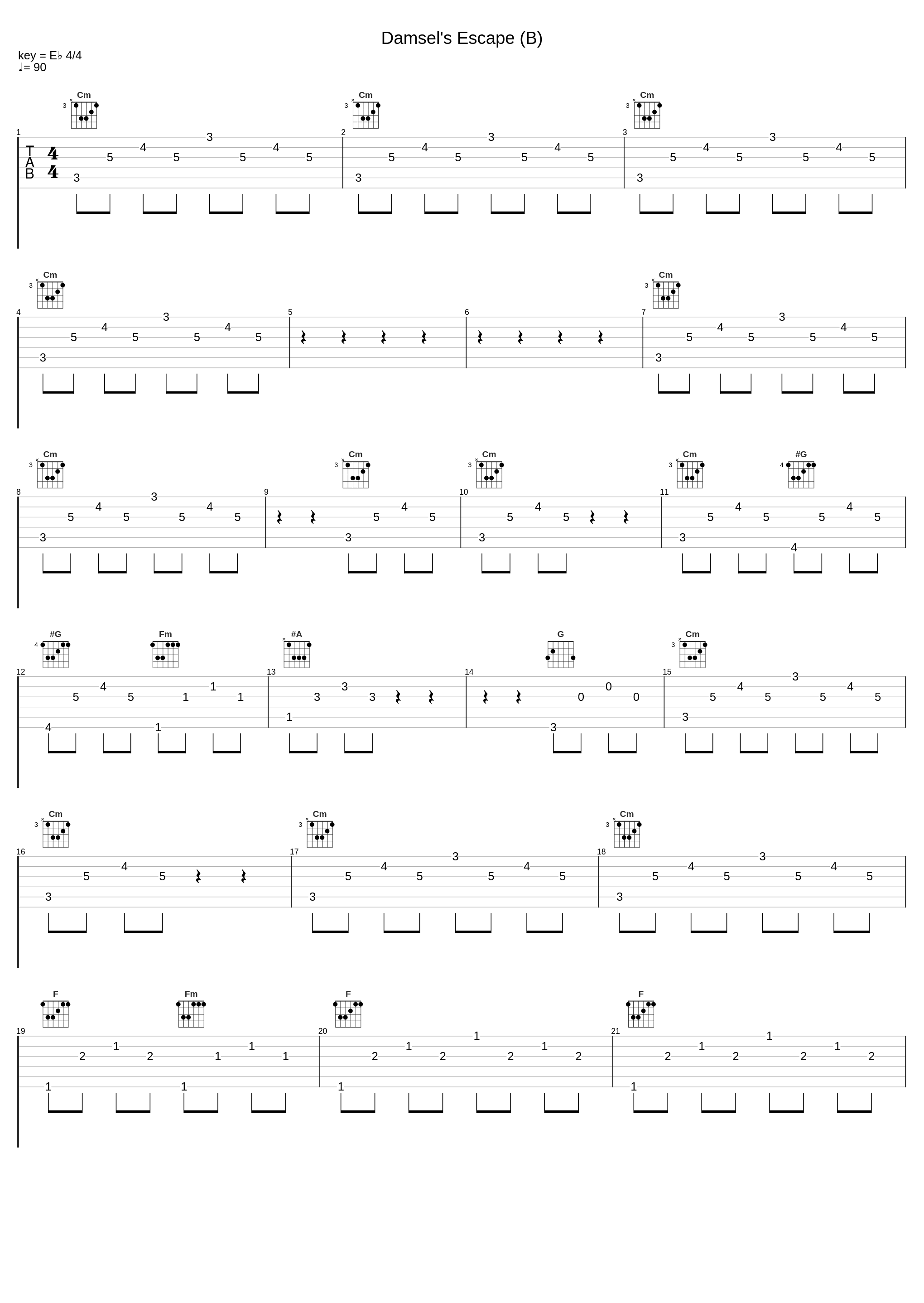 Damsel's Escape (B)_Epic Score_1