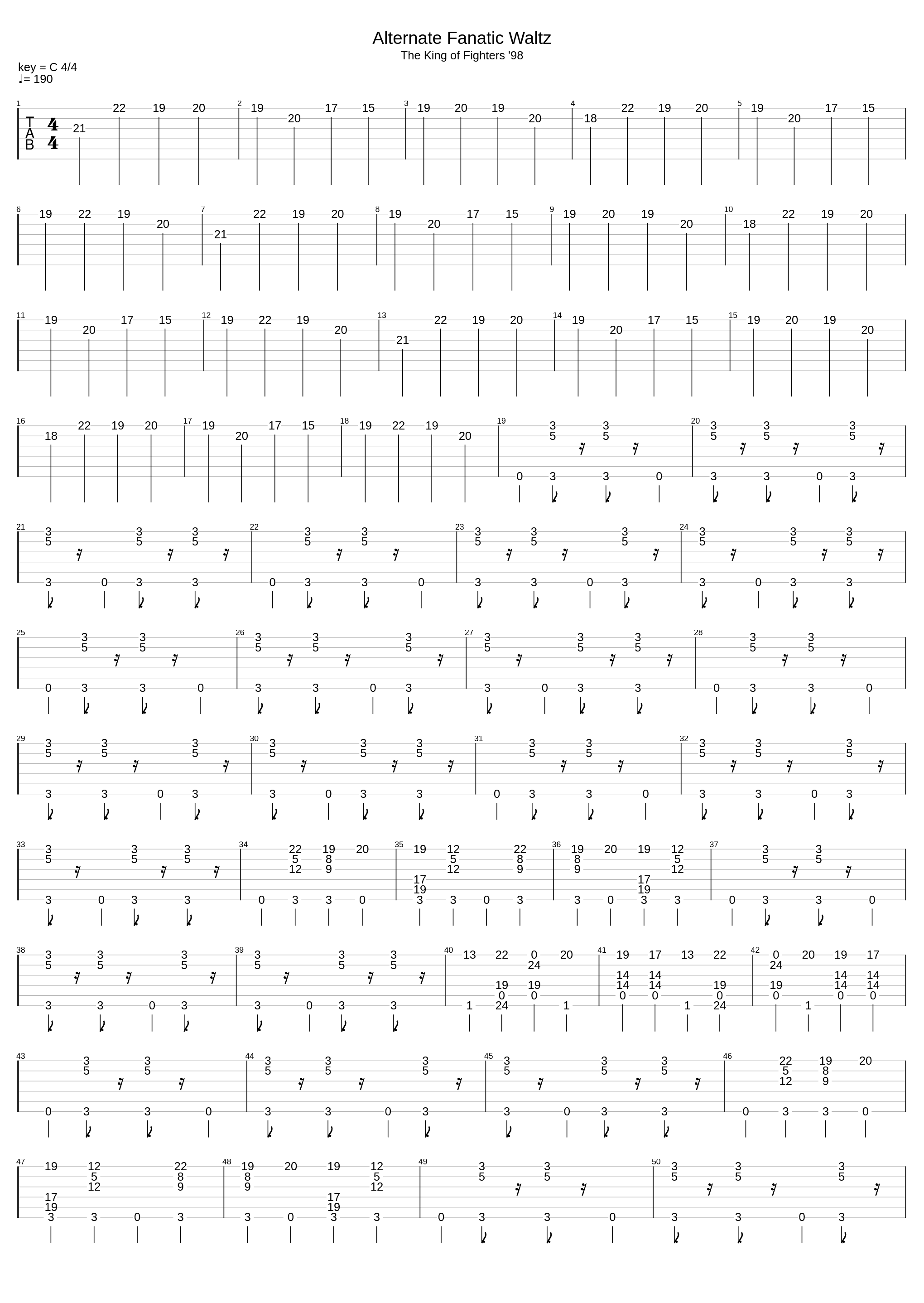 Alternate Fanatic Waltz_The King Of Fighters 98_1