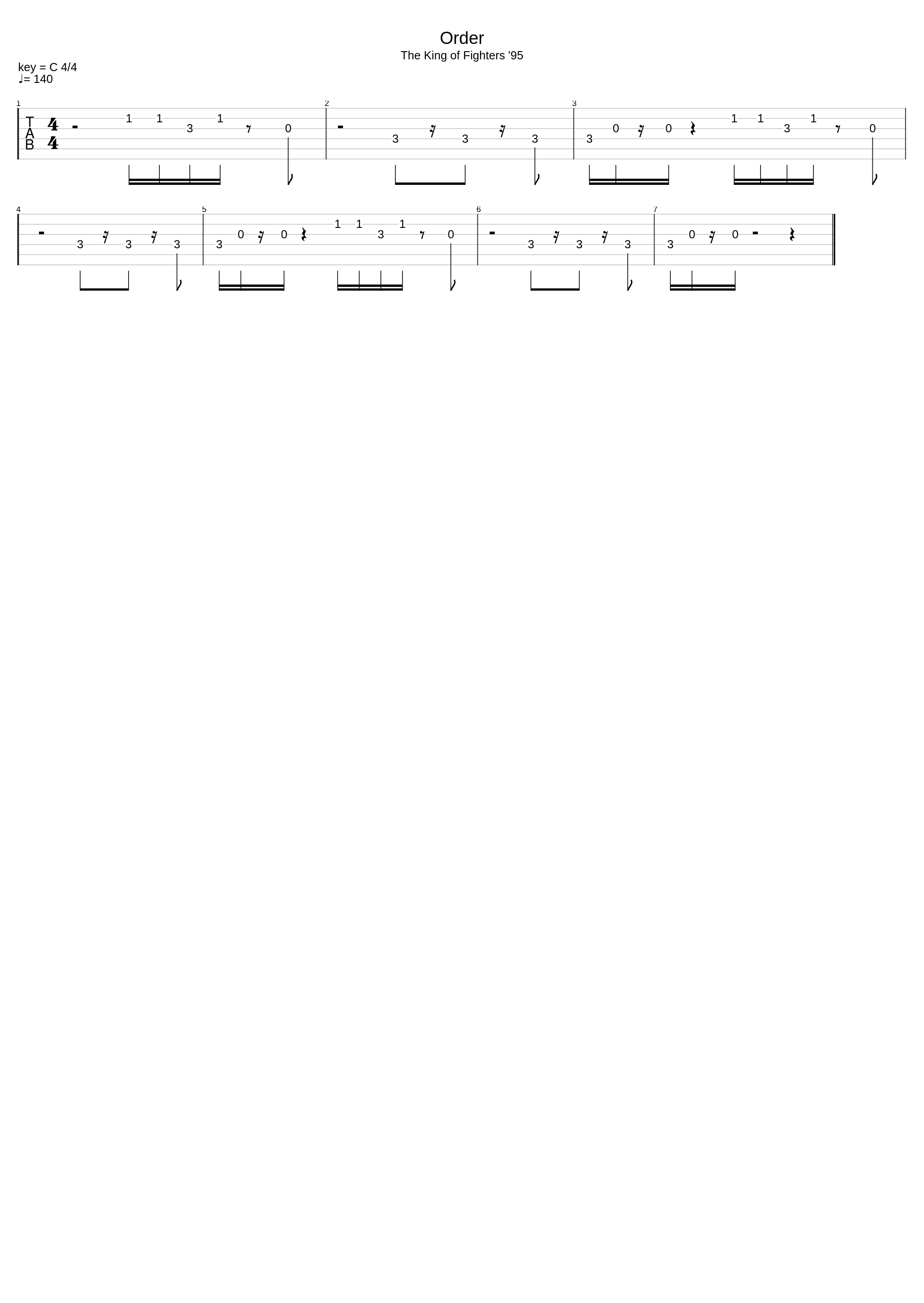 Order_The King Of Fighters 95_1