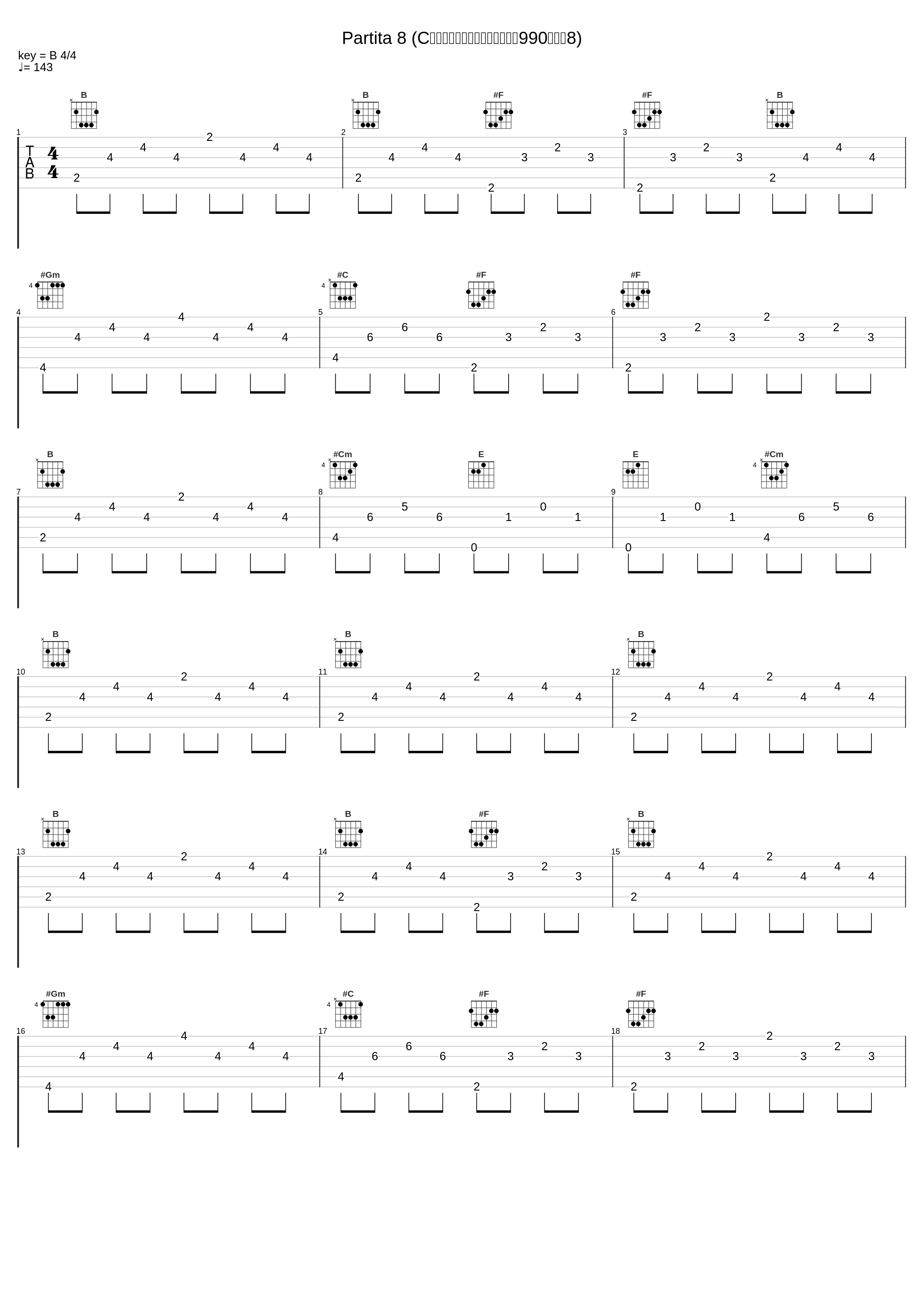 Partita 8 (C大调分裂的萨拉班德舞曲，作品990：组曲8)_Matthew Halls_1