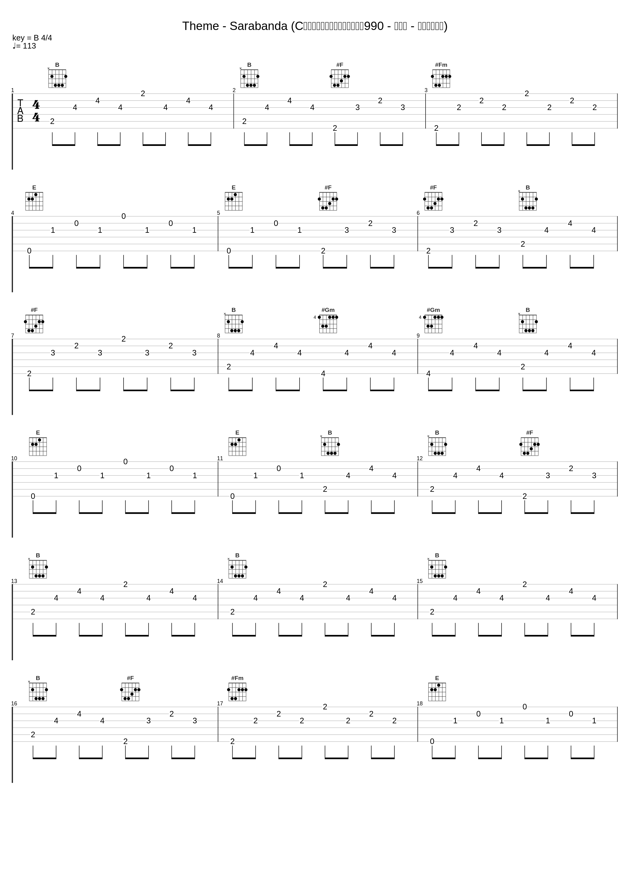 Theme - Sarabanda (C大调分裂的萨拉班德舞曲，作品990 - 主题曲 - 萨拉邦德舞曲)_Matthew Halls_1