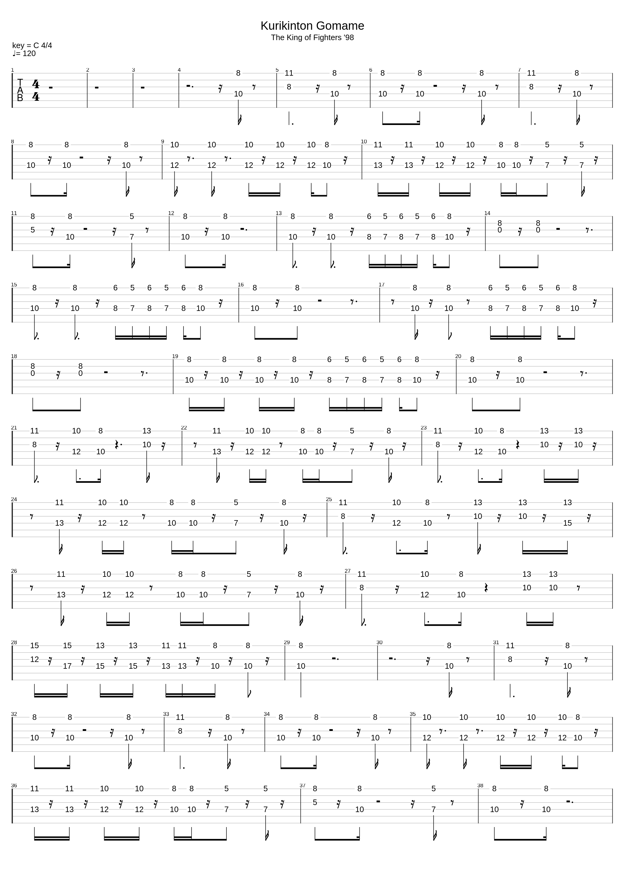 Kurikinton Gomame_The King Of Fighters 98_1