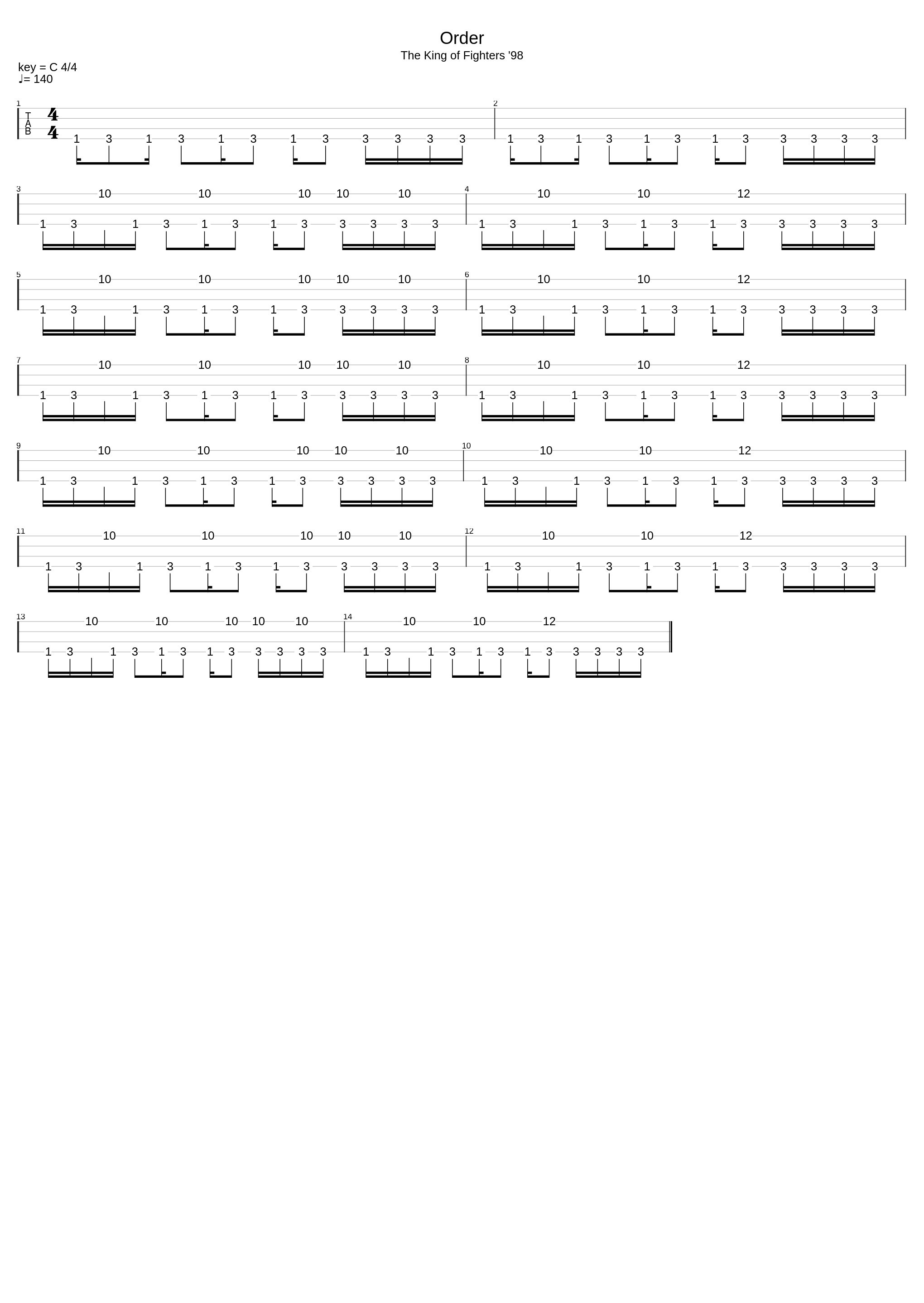 Order_The King Of Fighters 98_1