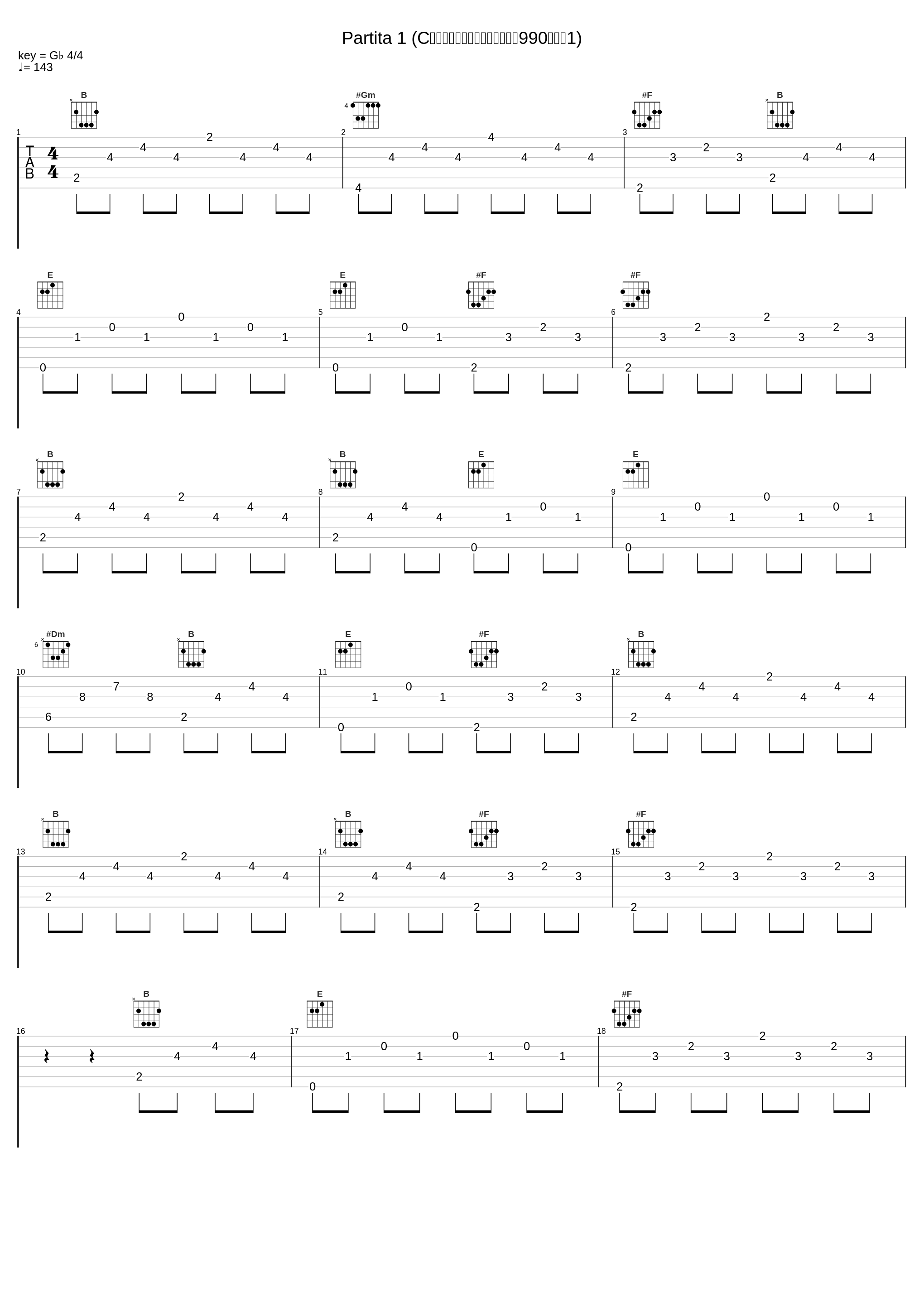 Partita 1 (C大调分裂的萨拉班德舞曲，作品990：组曲1)_Matthew Halls_1