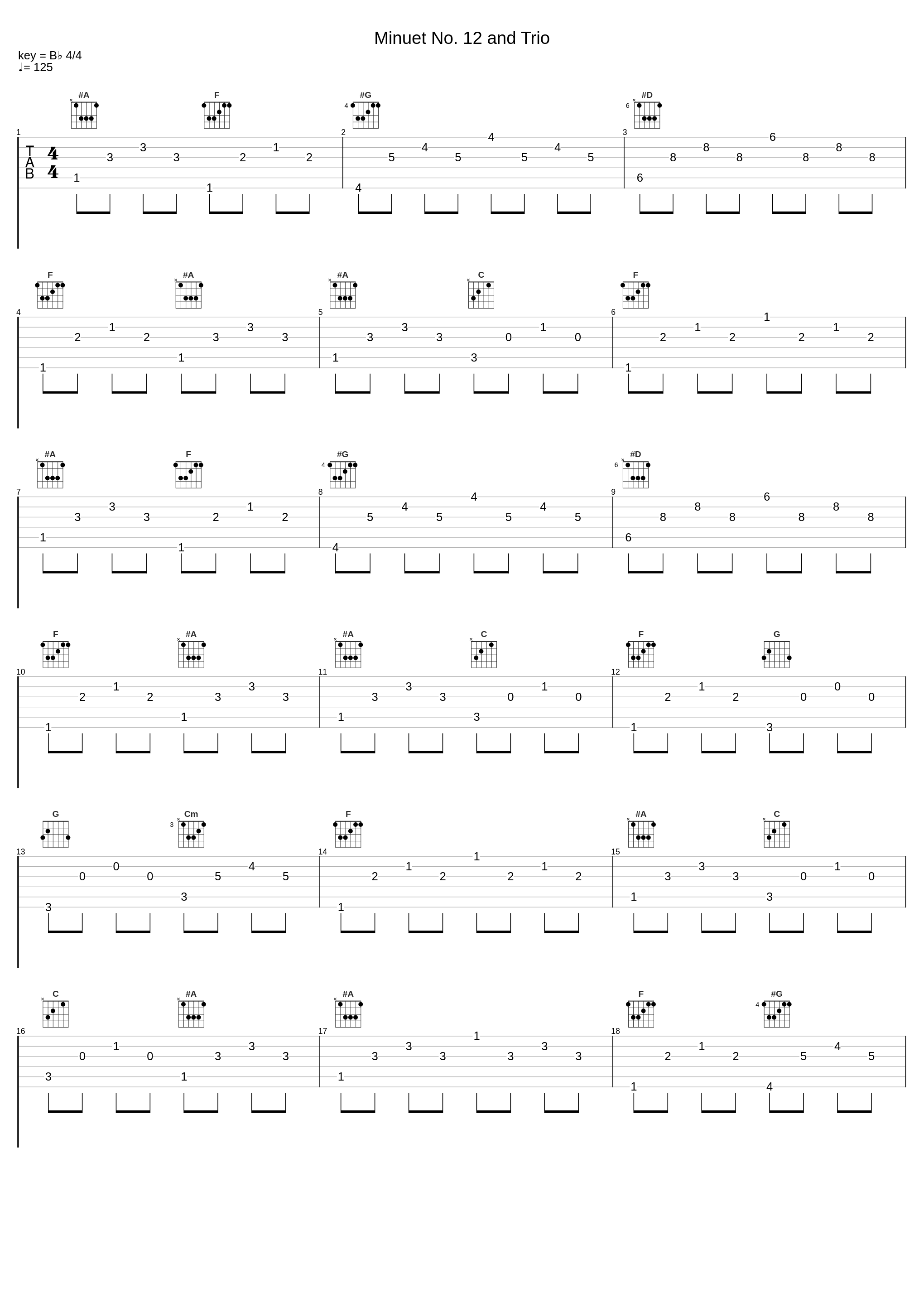 Minuet No. 12 and Trio_Daniel Lebhardt_1