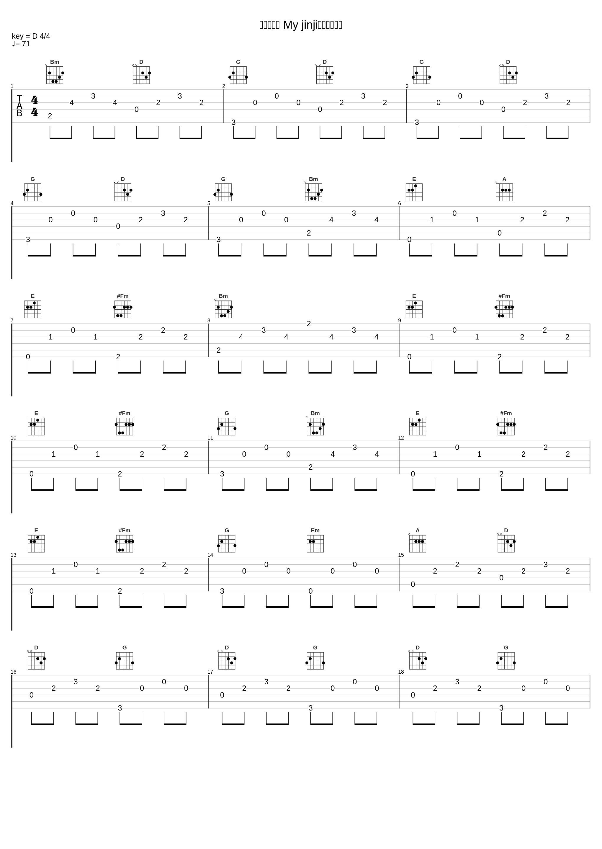 《我的金桔 My jinji》（指弹版）_汤文杰_1