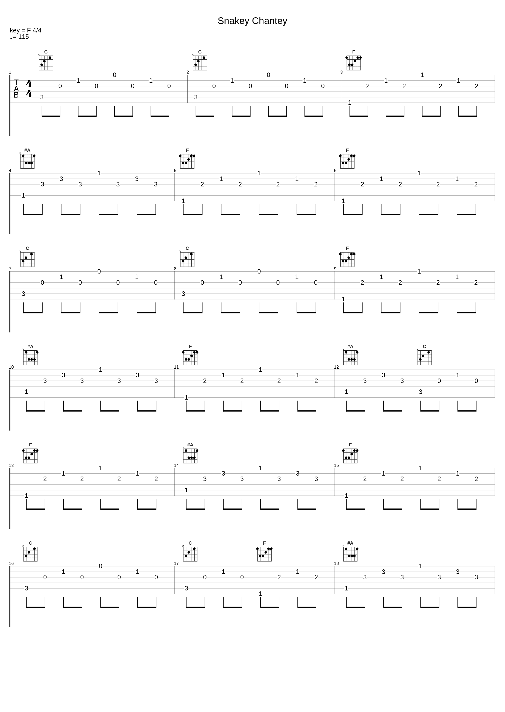 Snakey Chantey_Sheet Music Boss_1