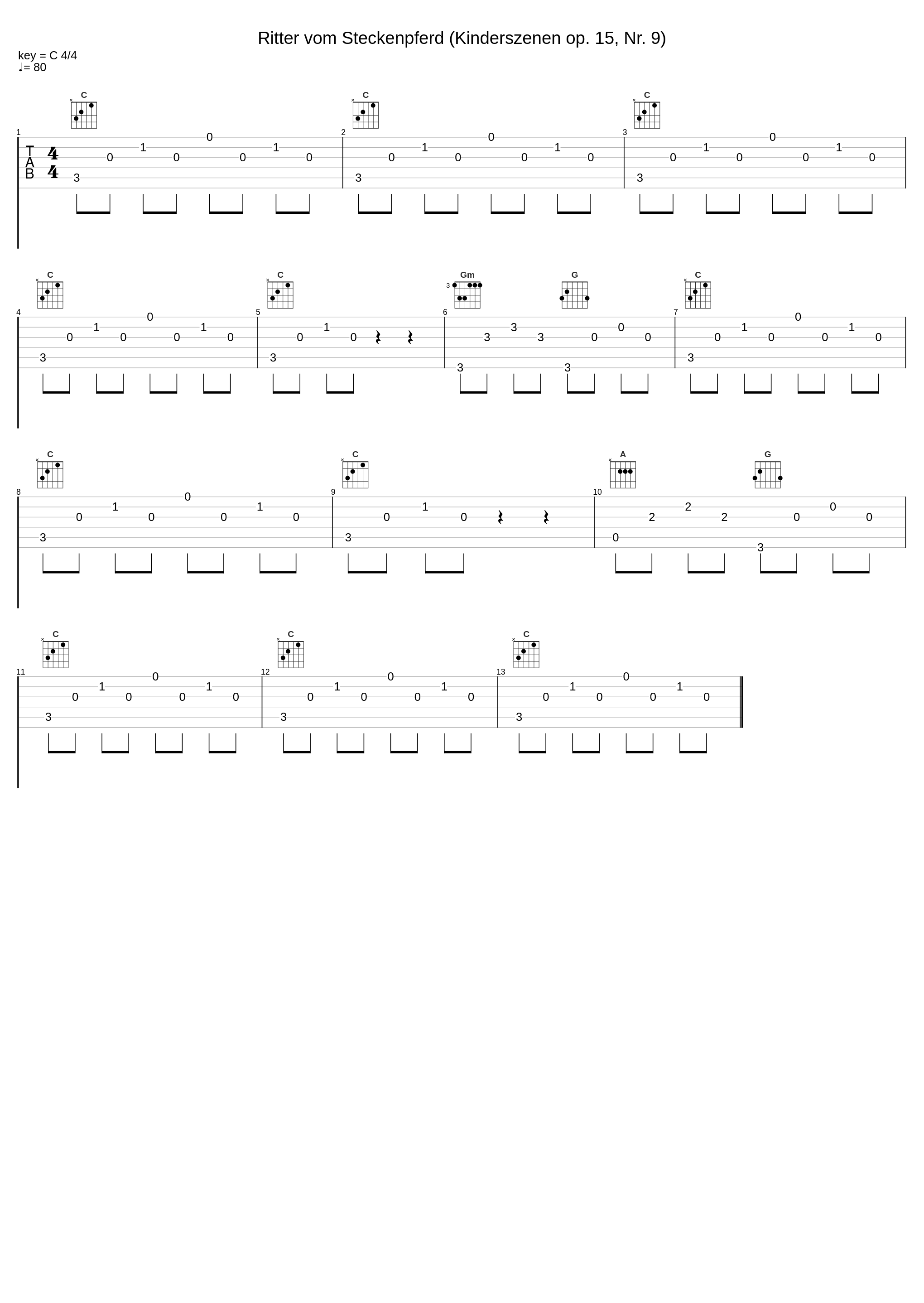 Ritter vom Steckenpferd (Kinderszenen op. 15, Nr. 9)_Robert Schumann_1