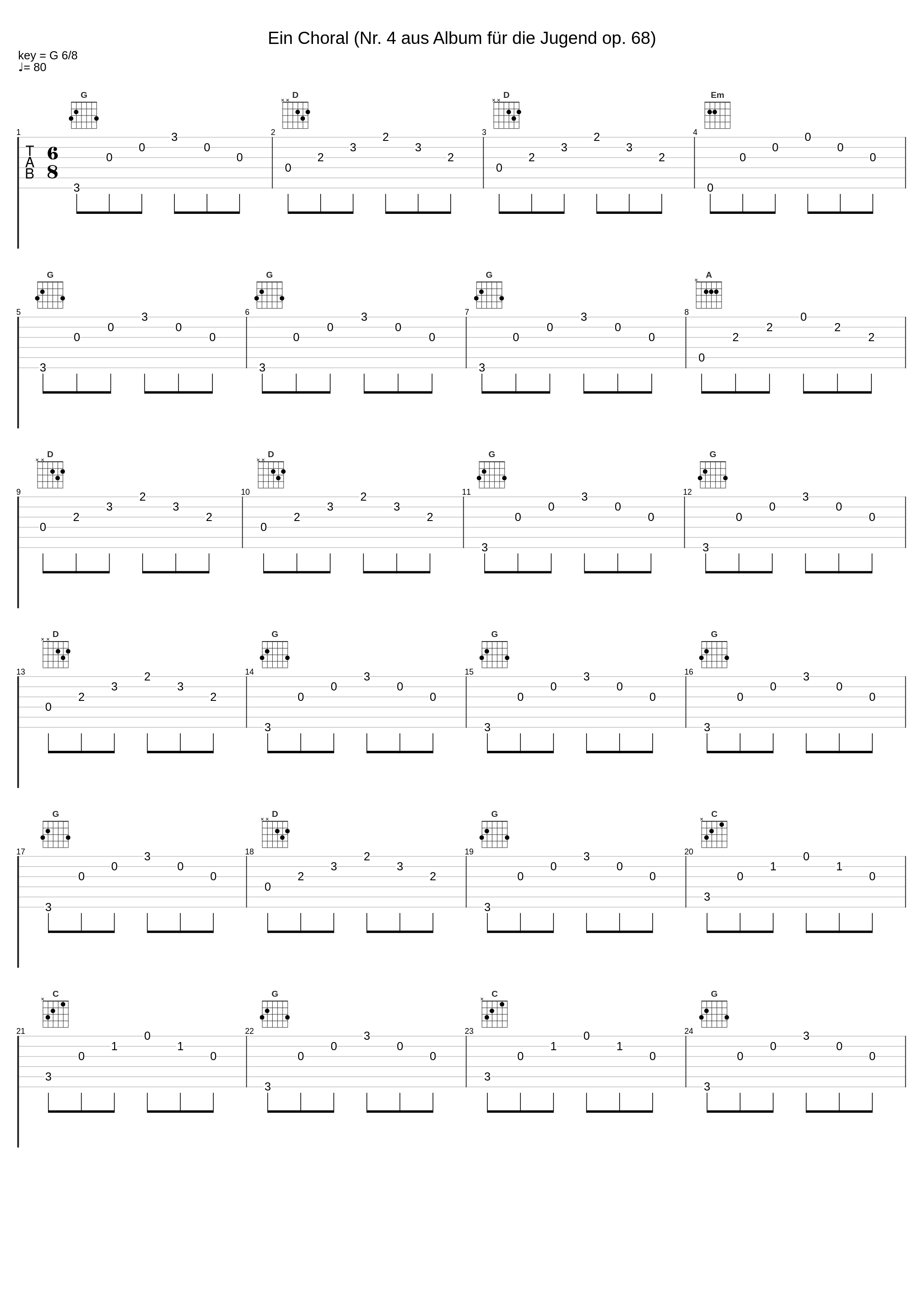 Ein Choral (Nr. 4 aus Album für die Jugend op. 68)_Robert Schumann_1