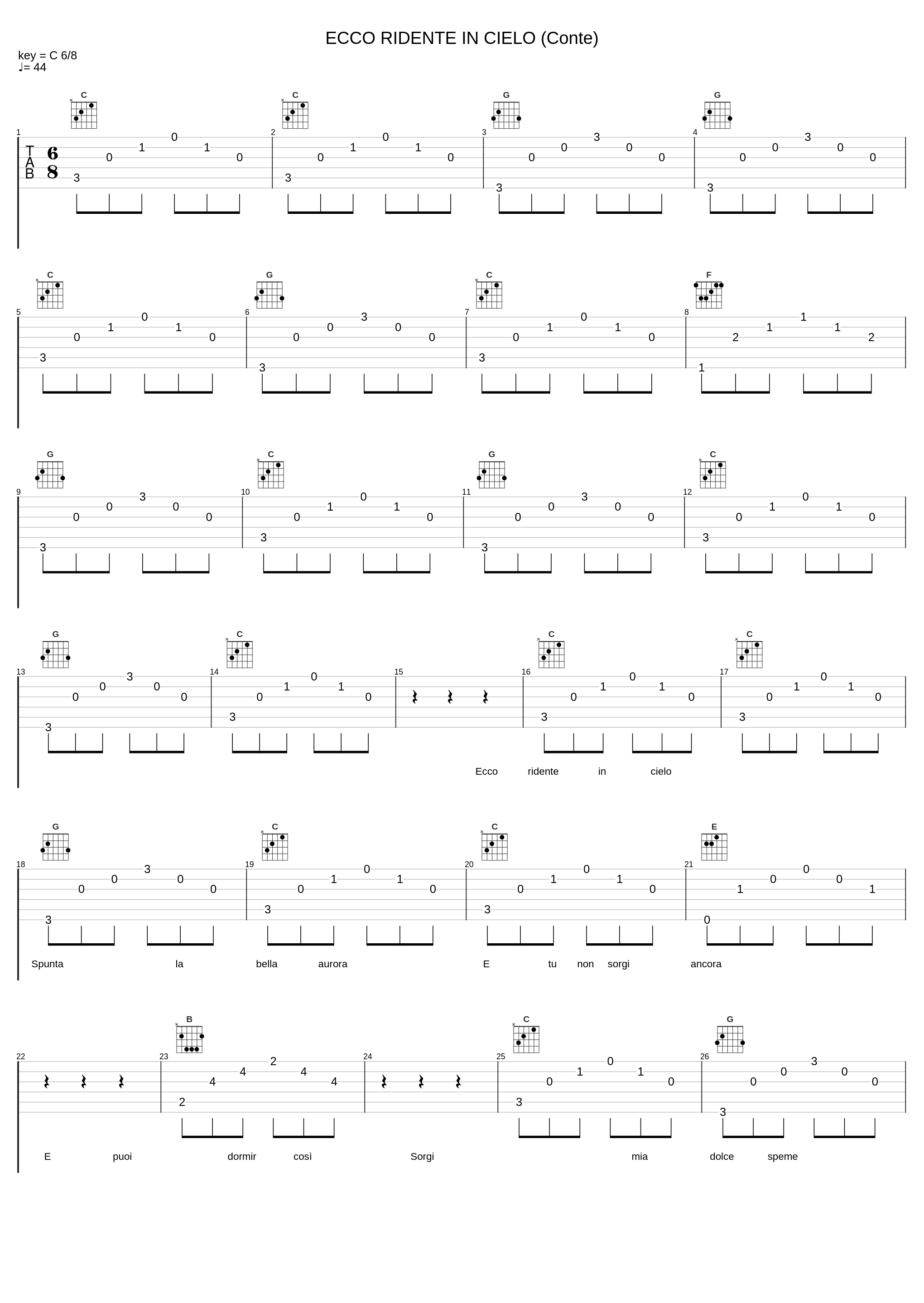 ECCO RIDENTE IN CIELO (Conte)_Gioachino Rossini_1