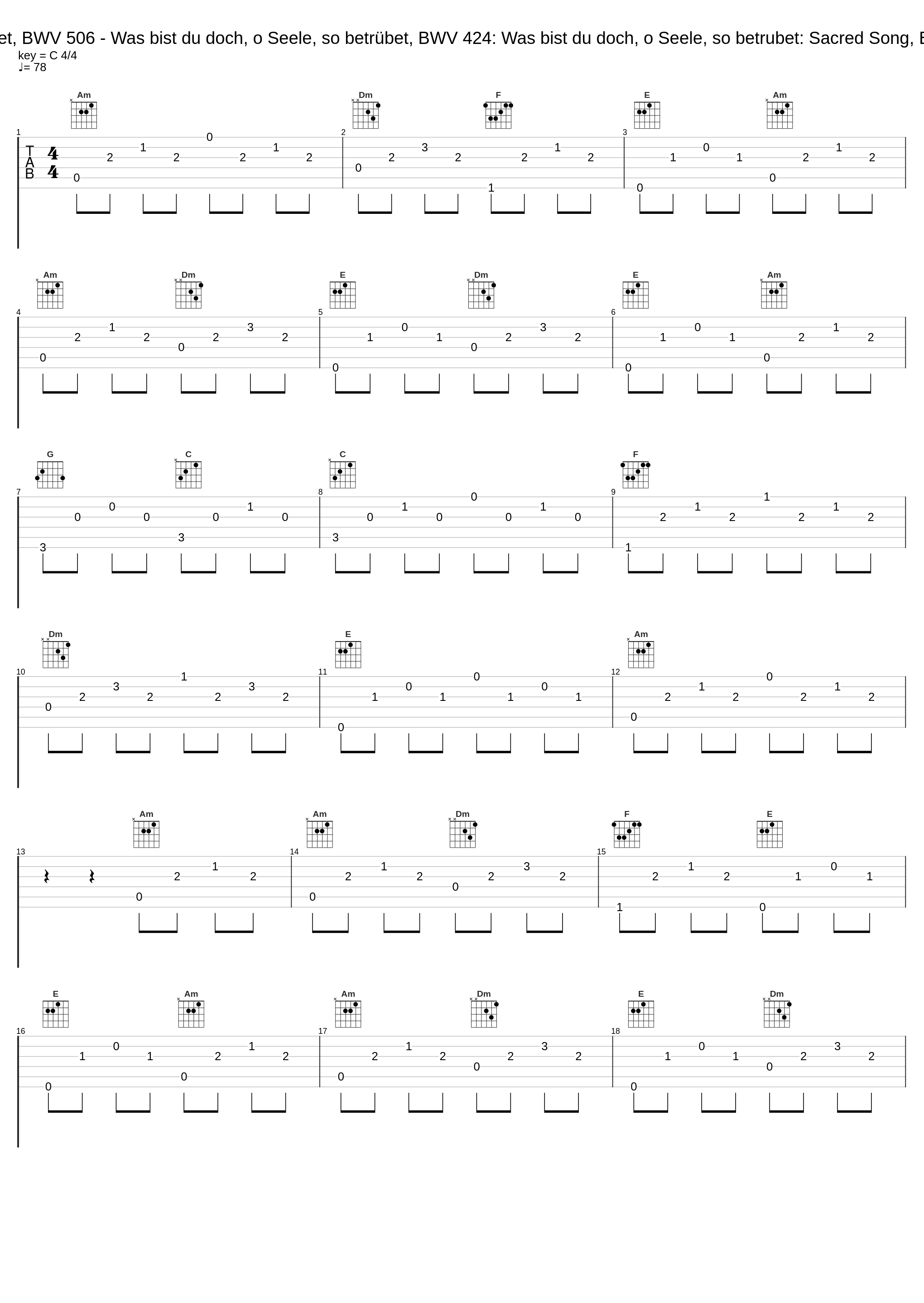 Was bist du doch, o Seele, so betrübet, BWV 506 - Was bist du doch, o Seele, so betrübet, BWV 424: Was bist du doch, o Seele, so betrubet: Sacred Song, BWV 506 / Chorale Setting, BWV 424_Sibylla Rubens,James Taylor,Michael Gross,Michael Behringer_1