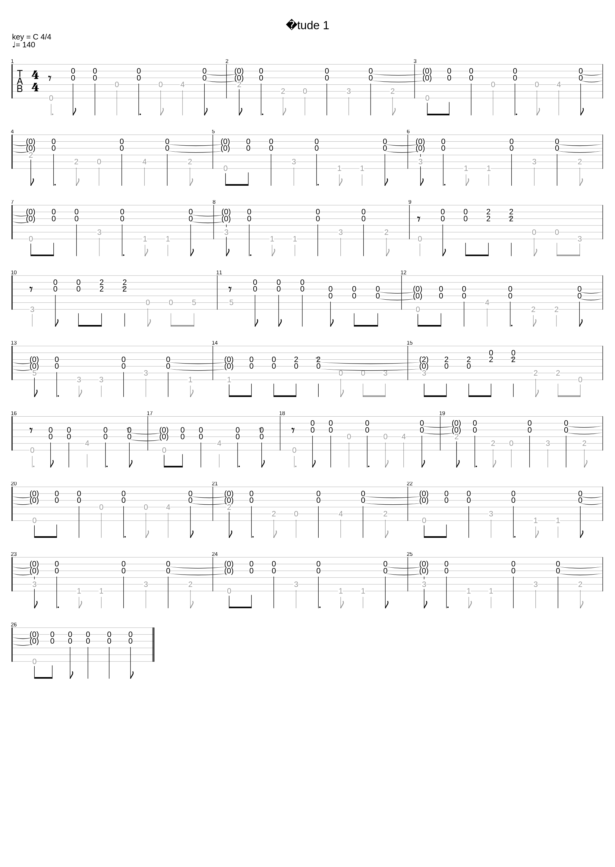 Étude 1 (Estudio 1)_Leo Brouwer_1