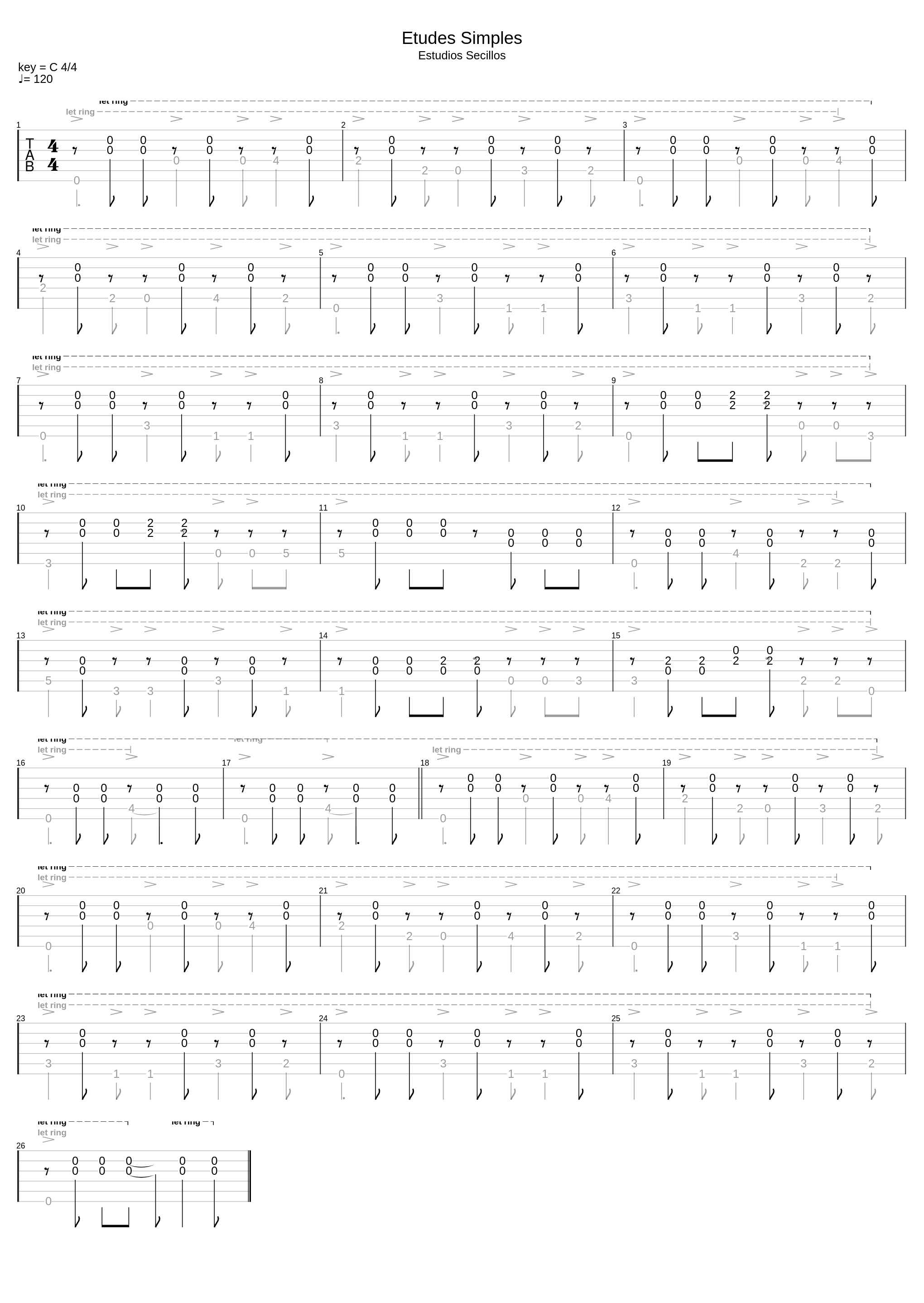 Etudes Simples_Leo Brouwer_1