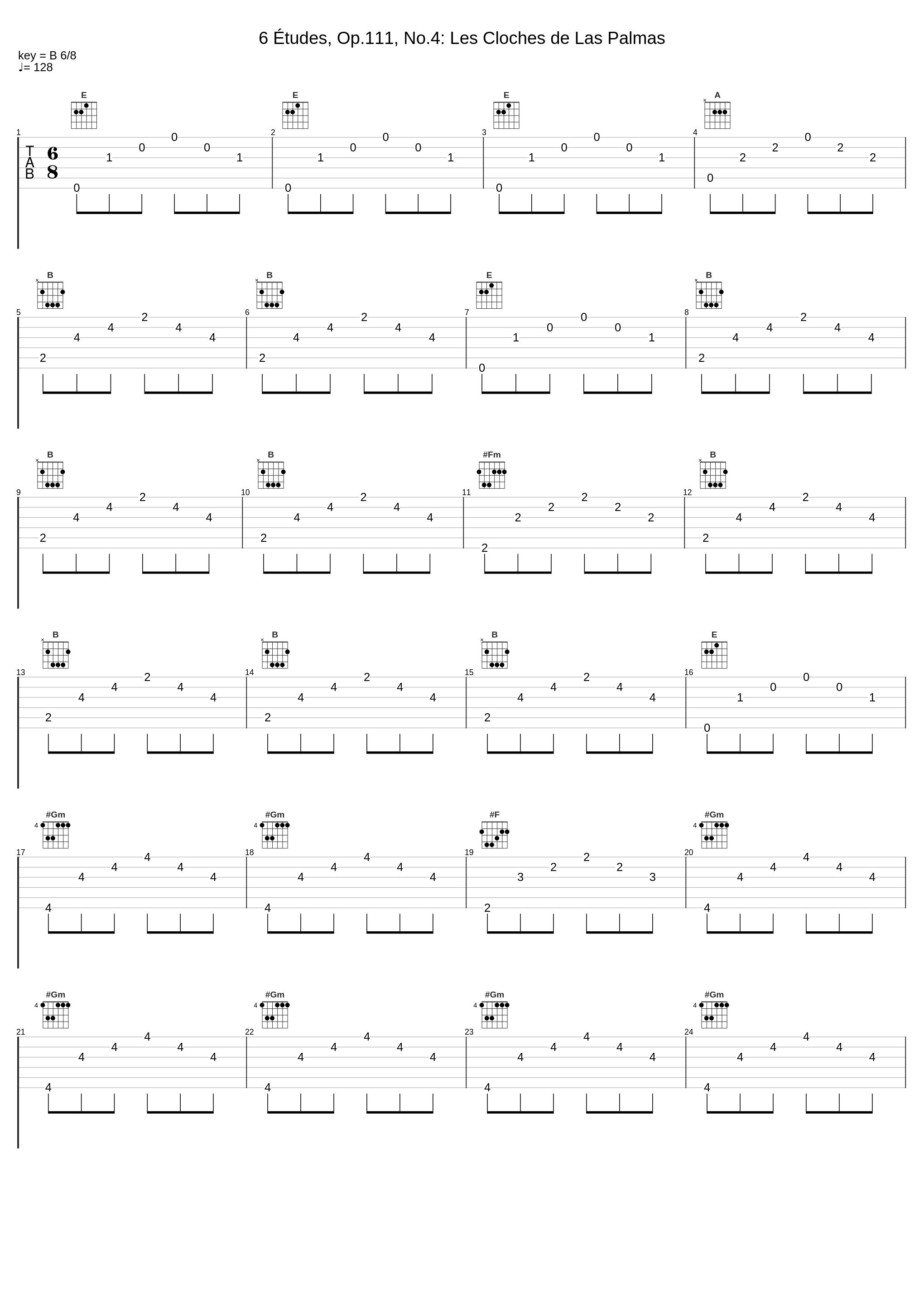 6 Études, Op.111, No.4: Les Cloches de Las Palmas_Leo Maiwald_1