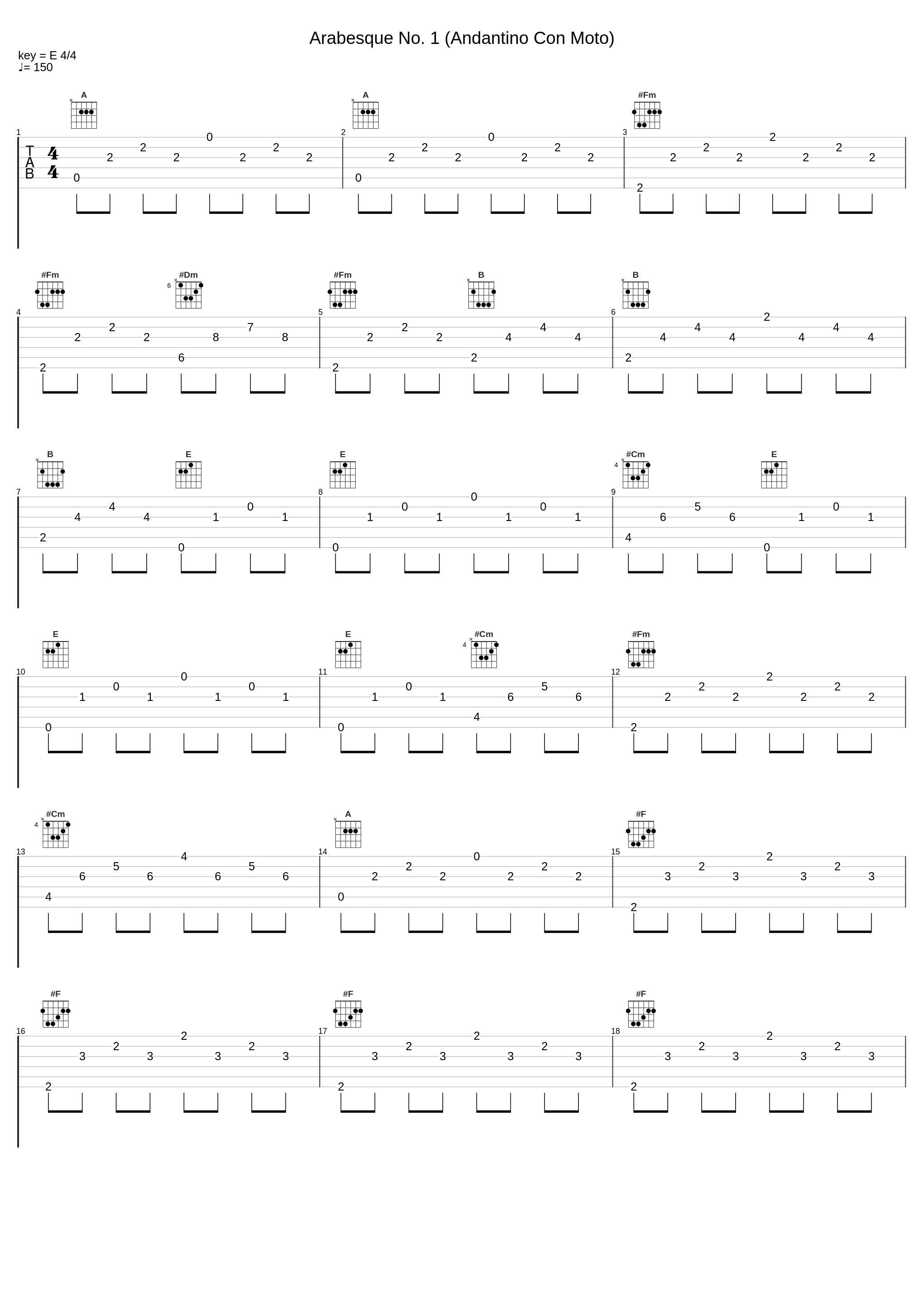 Arabesque No. 1 (Andantino Con Moto)_Leo Mandelbaum_1