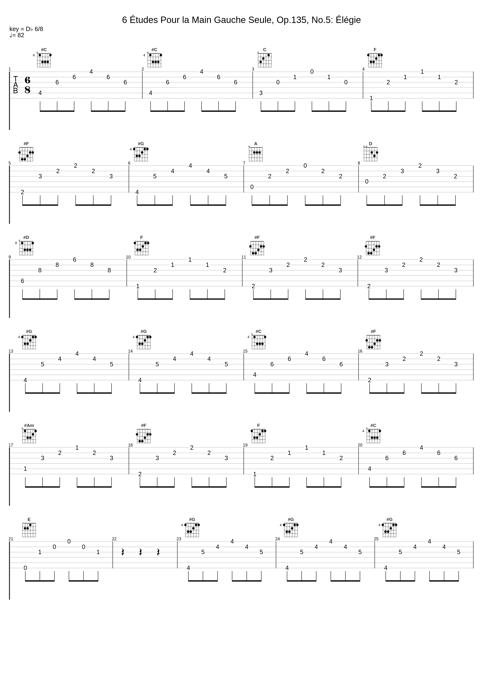 6 Études Pour la Main Gauche Seule, Op.135, No.5: Élégie_Leo Maiwald_1