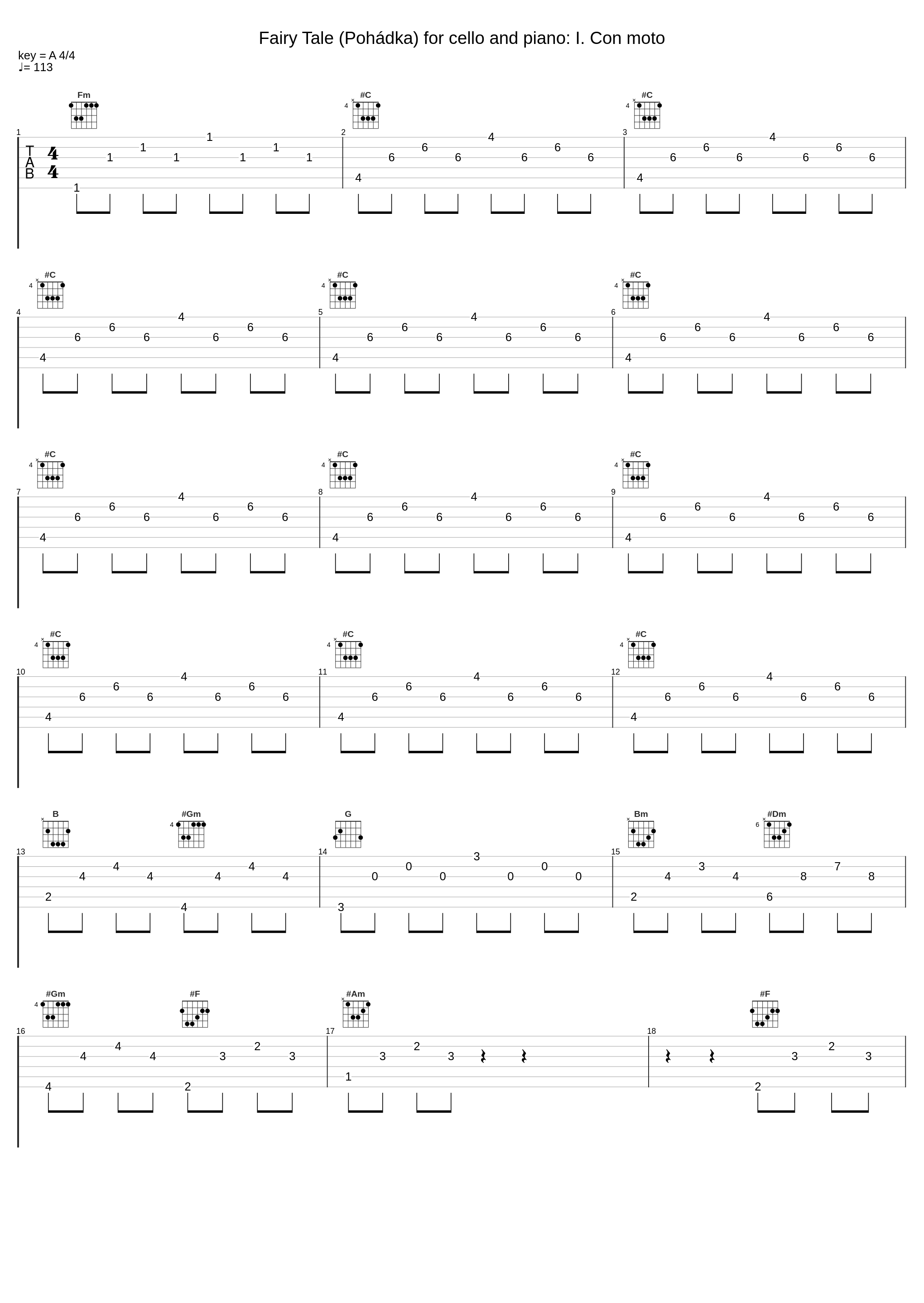 Fairy Tale (Pohádka) for cello and piano: I. Con moto_Radoslav Kvapil,Evzen Rattay,Leoš Janáček_1