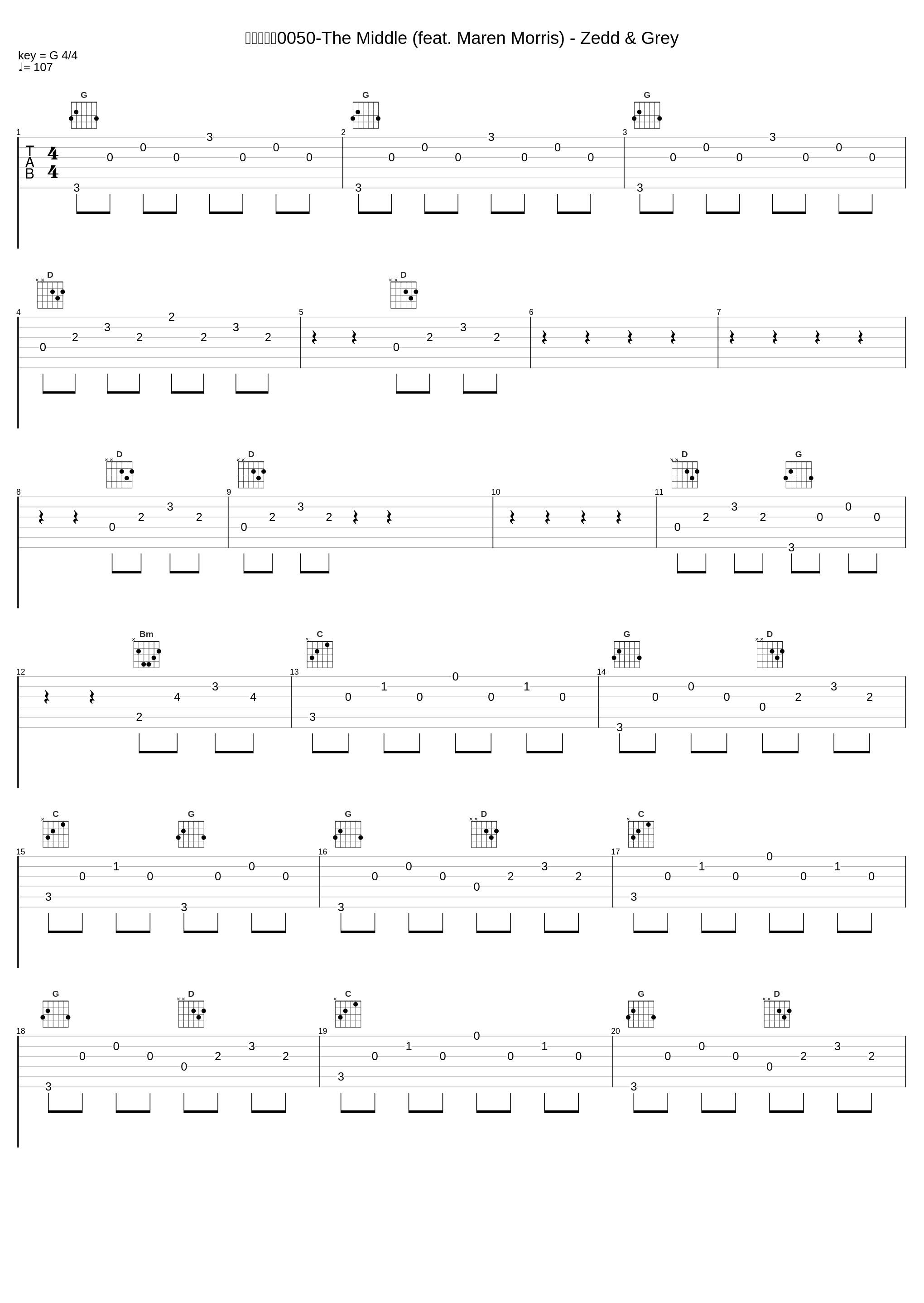 全球乐风范0050-The Middle (feat. Maren Morris) - Zedd & Grey_Finn周峰,Maren Morris_1