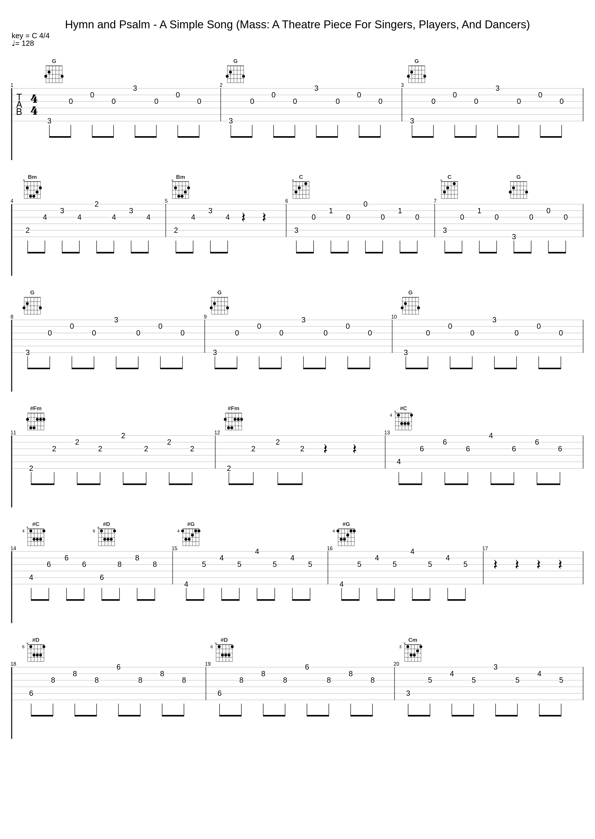 Hymn and Psalm - A Simple Song (Mass: A Theatre Piece For Singers, Players, And Dancers)_Leonard Bernstein_1