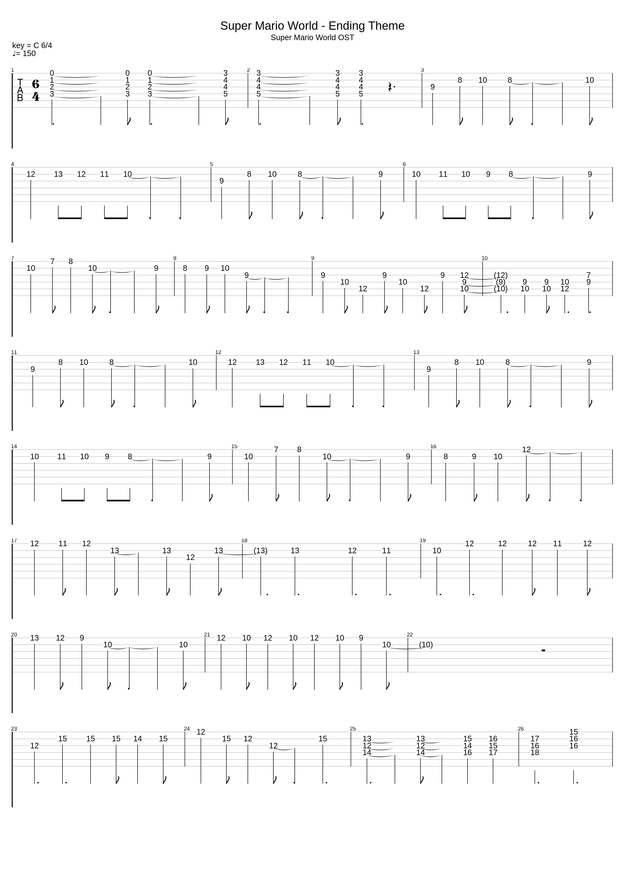 Super Mario World Ending Theme_Koji Kondo_1