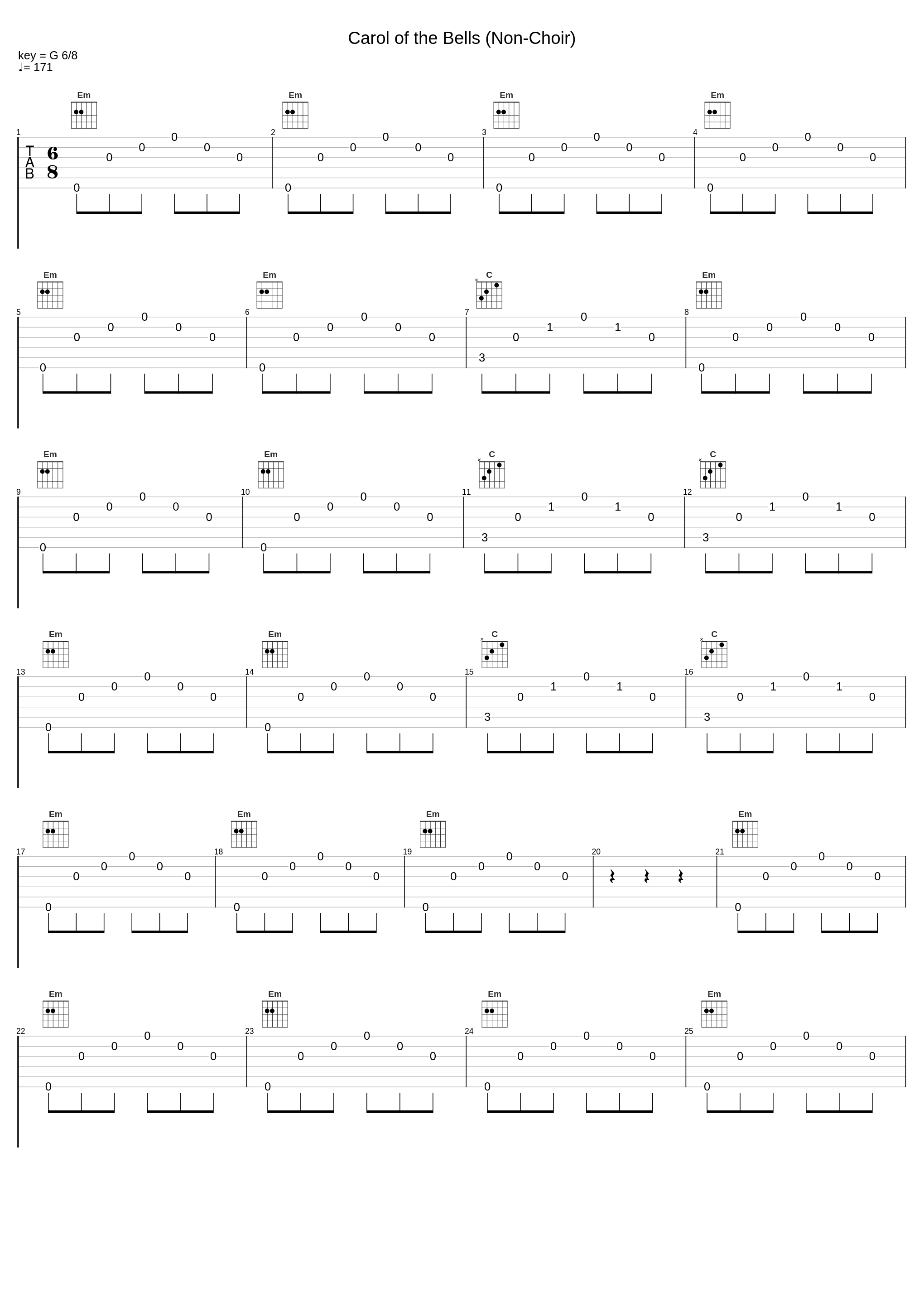 Carol of the Bells (Non-Choir)_Position Music_1