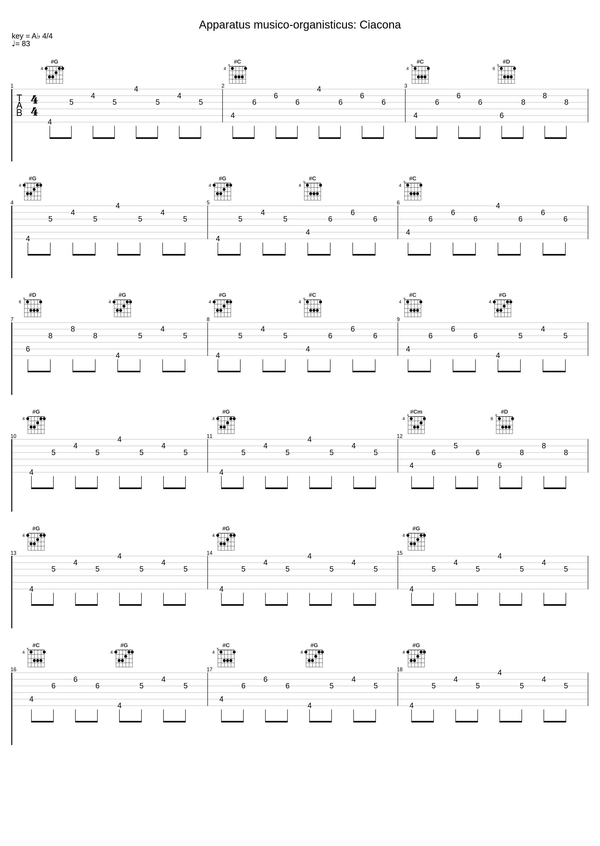 Apparatus musico-organisticus: Ciacona_Francesco Cera,Georg Muffat_1