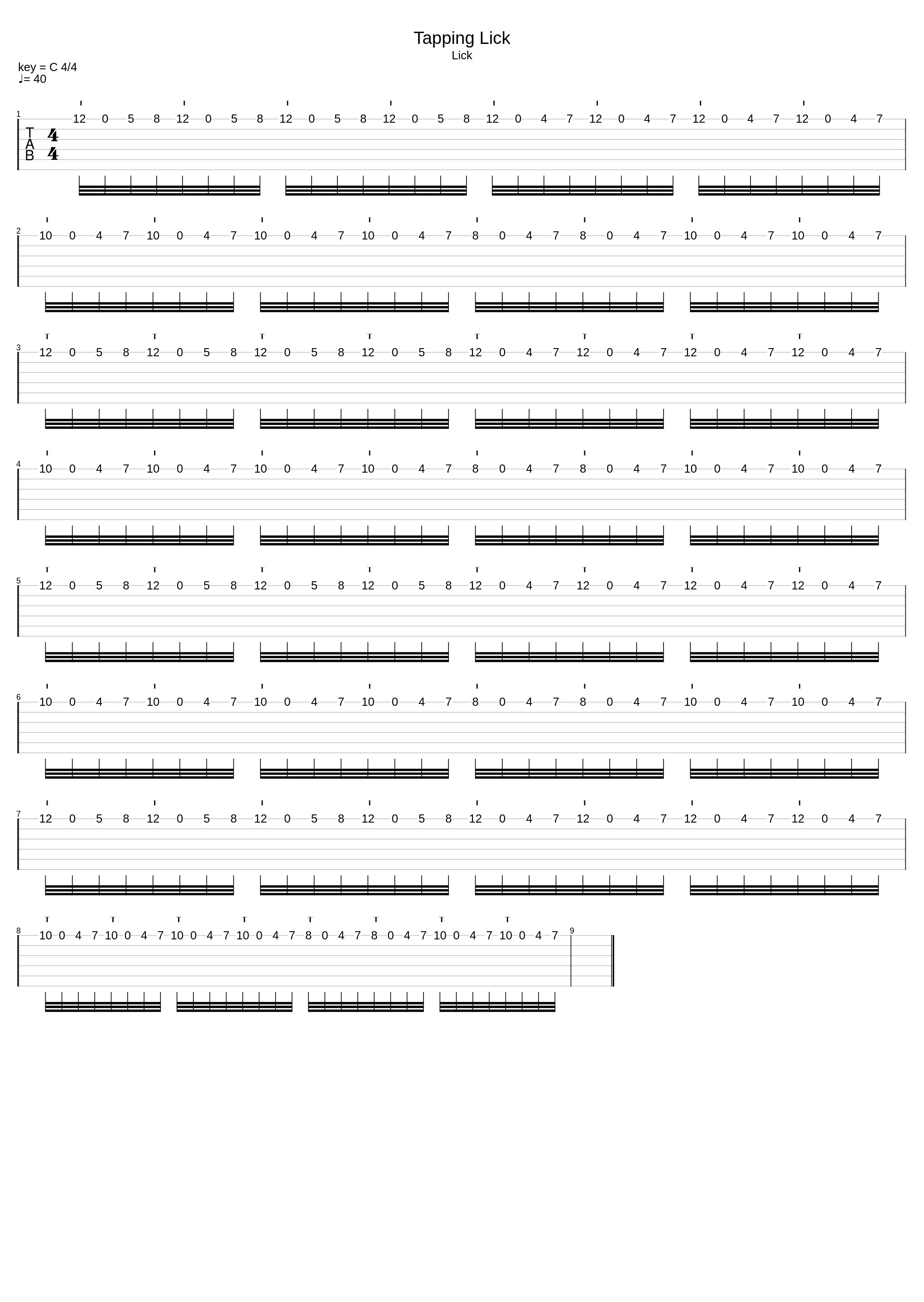 Tapping Lick_Lesson Guitar_1