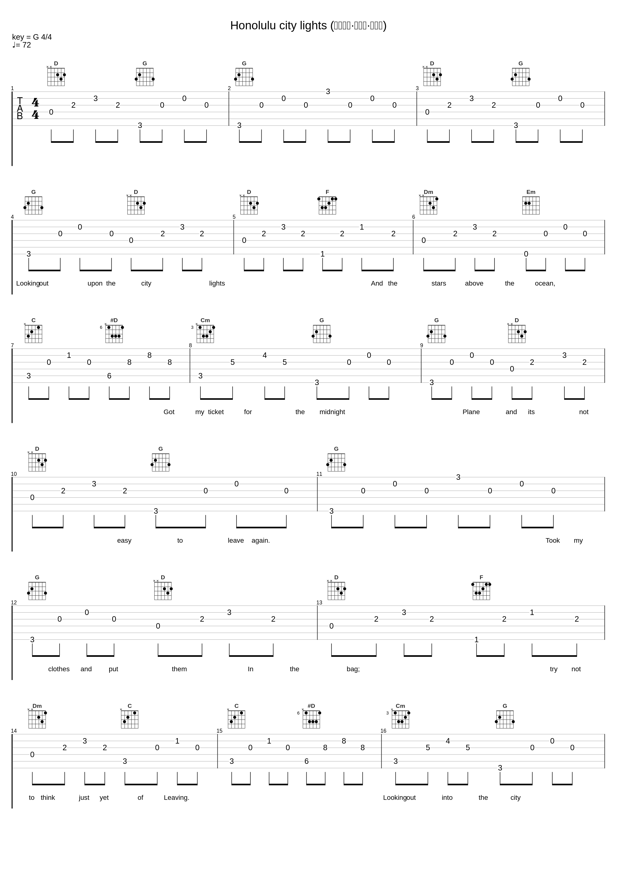 Honolulu city lights (ホノルル·シティ·ライツ)_有里知花_1