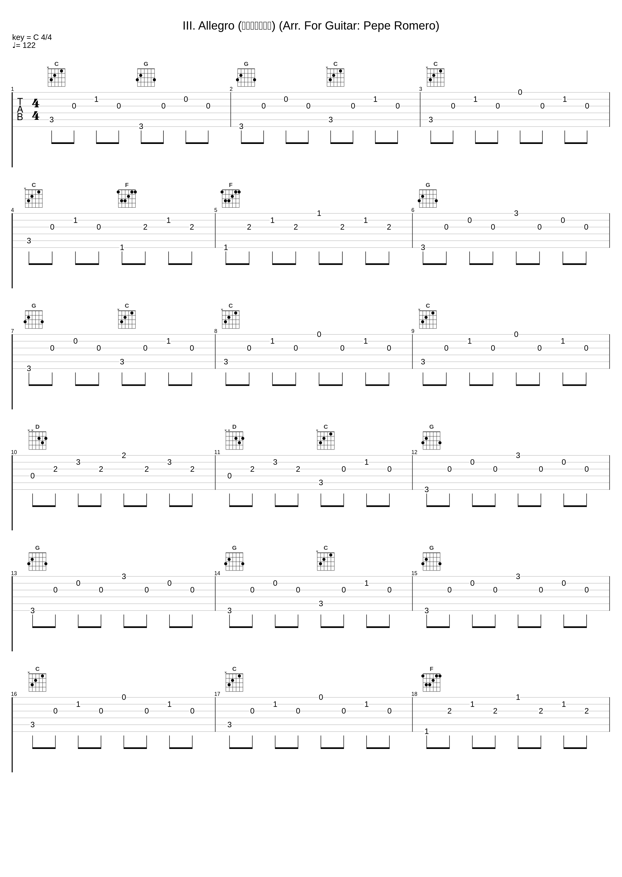 III. Allegro (第三乐章，快板) (Arr. For Guitar: Pepe Romero)_Pepe Romero,I Musici_1