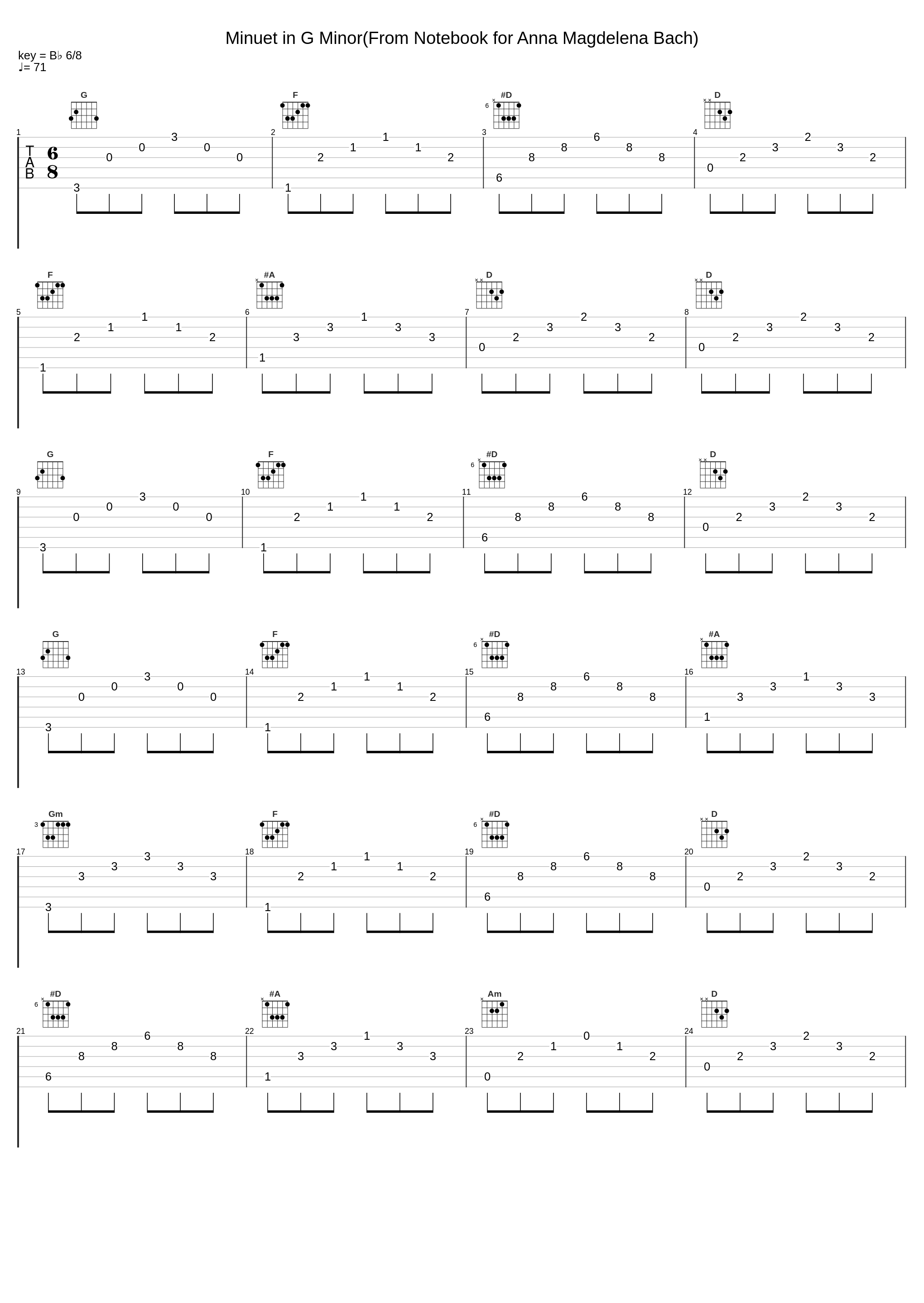 Minuet in G Minor(From Notebook for Anna Magdelena Bach)_Michael Silverman,Johann Sebastian Bach_1