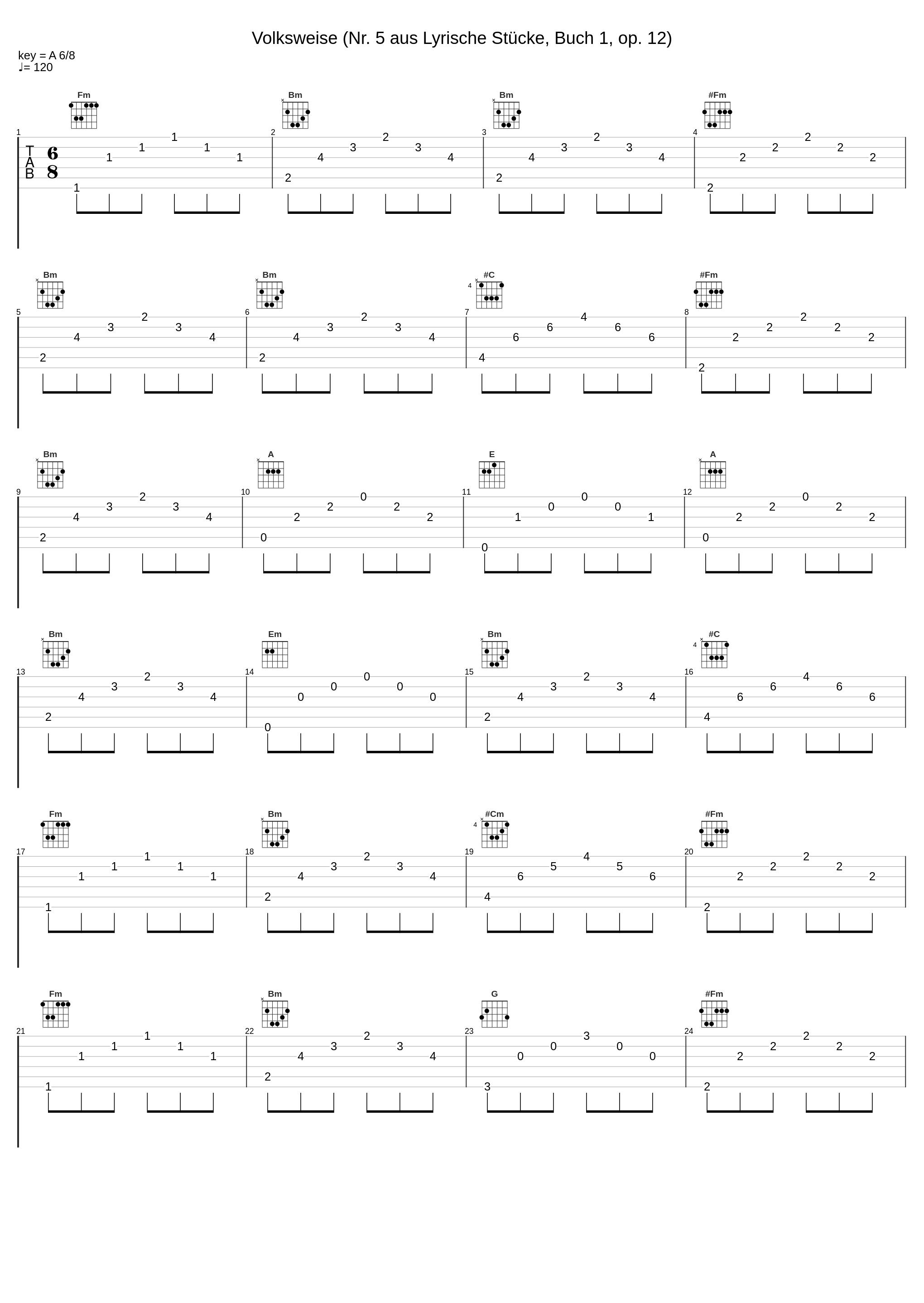 Volksweise (Nr. 5 aus Lyrische Stücke, Buch 1, op. 12)_Edvard Grieg_1