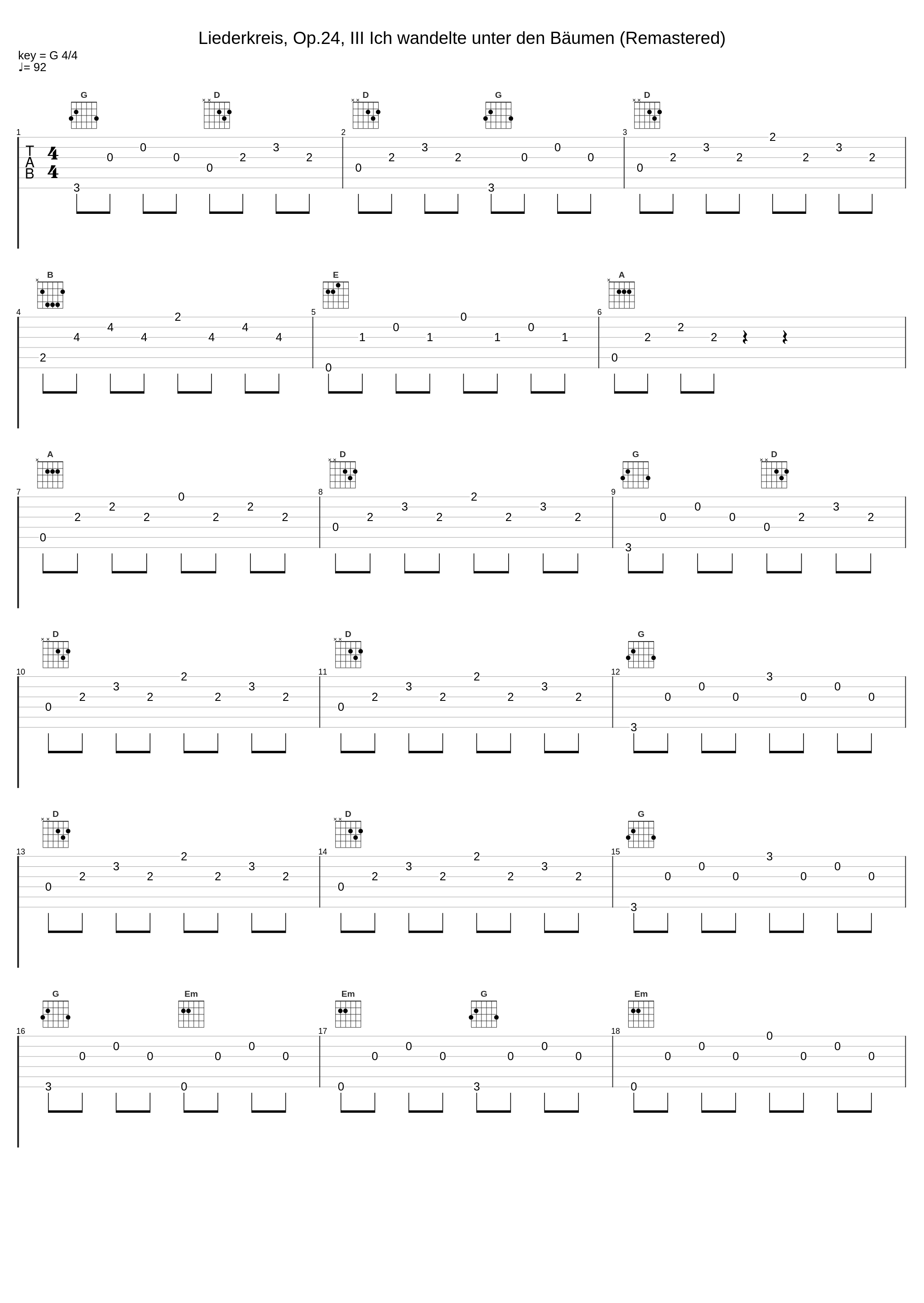 Liederkreis, Op.24, III Ich wandelte unter den Bäumen (Remastered)_Robert Schumann_1