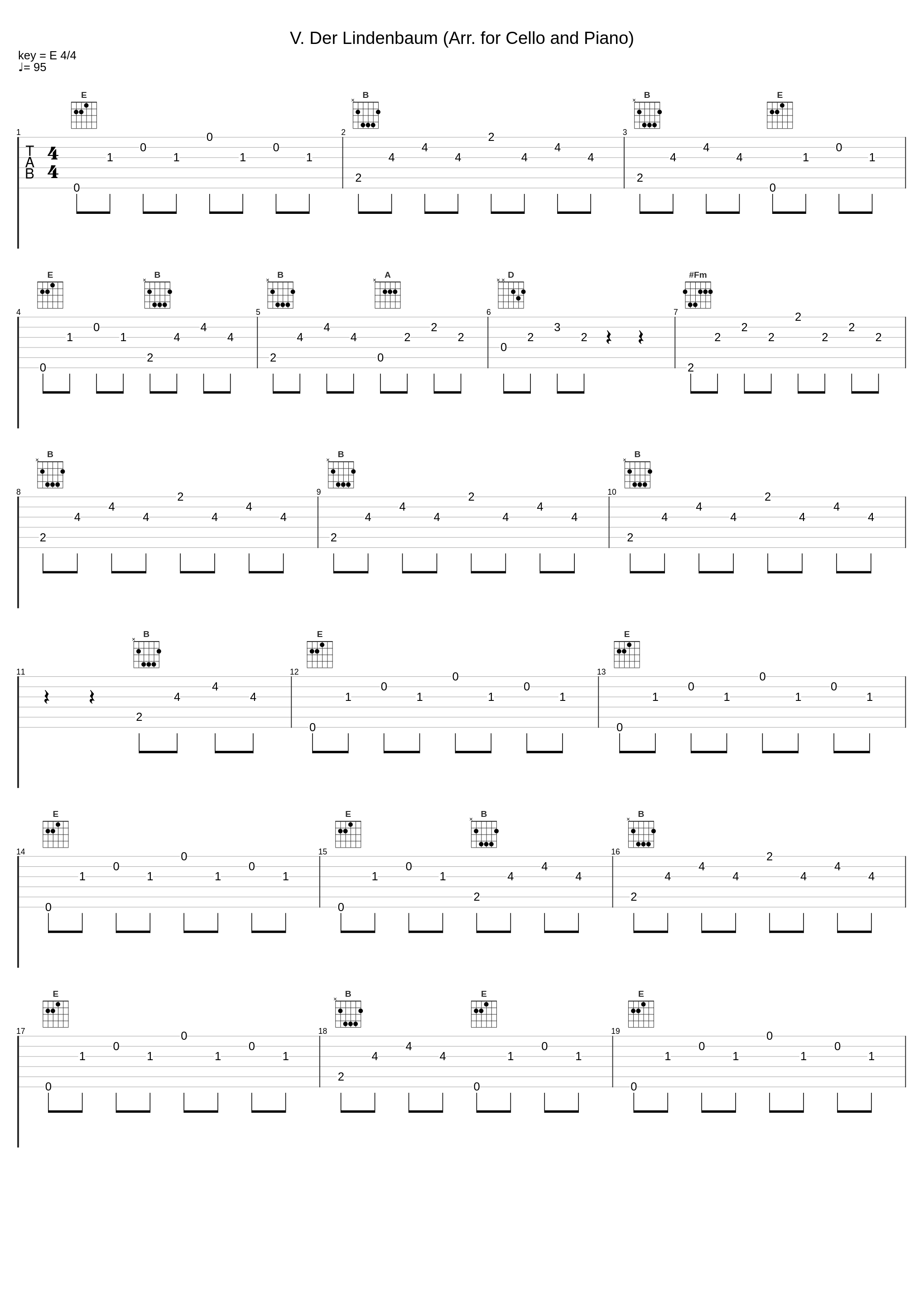 V. Der Lindenbaum (Arr. for Cello and Piano)_潘怡慈,Hendrik Heilmann_1