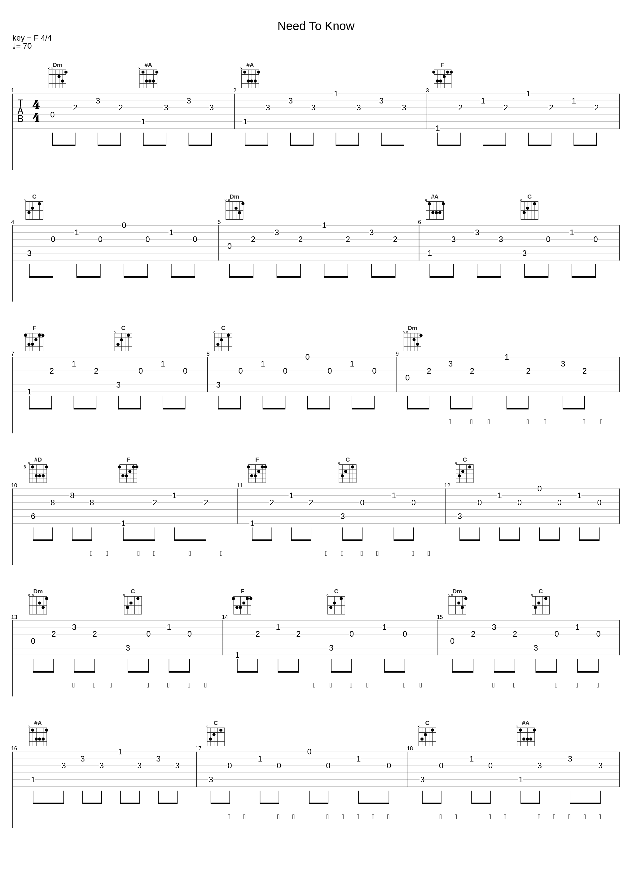 Need To Know_陈翔_1