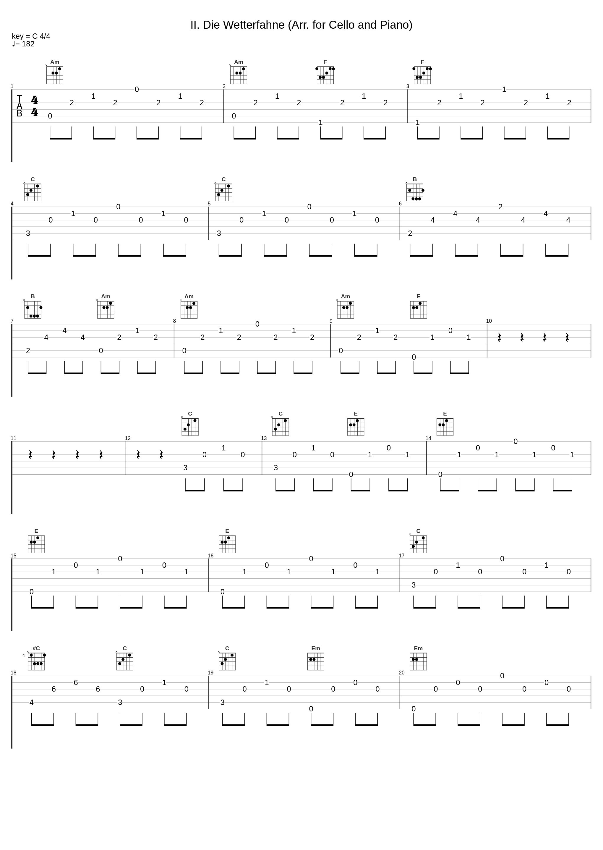 II. Die Wetterfahne (Arr. for Cello and Piano)_潘怡慈,Hendrik Heilmann_1