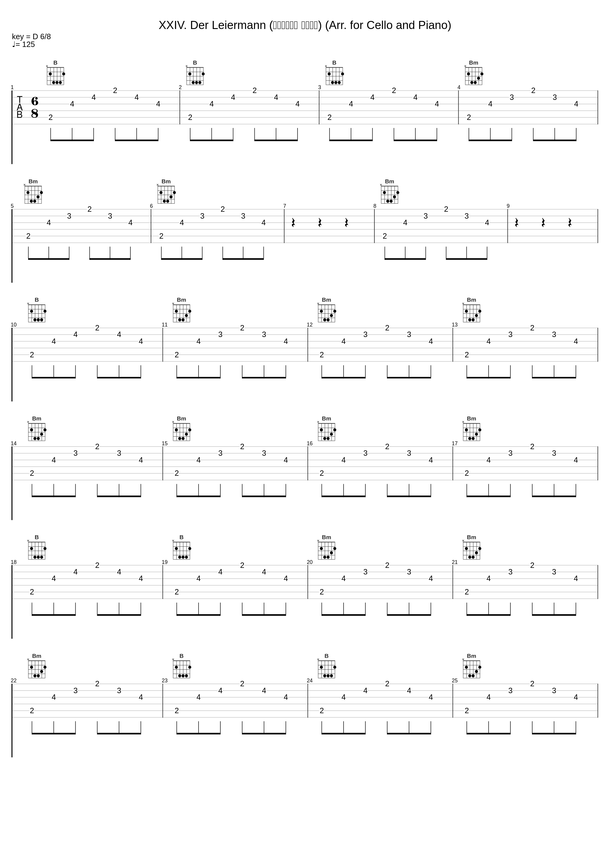 XXIV. Der Leiermann (第二十四乐章 街头艺人) (Arr. for Cello and Piano)_潘怡慈,Hendrik Heilmann_1