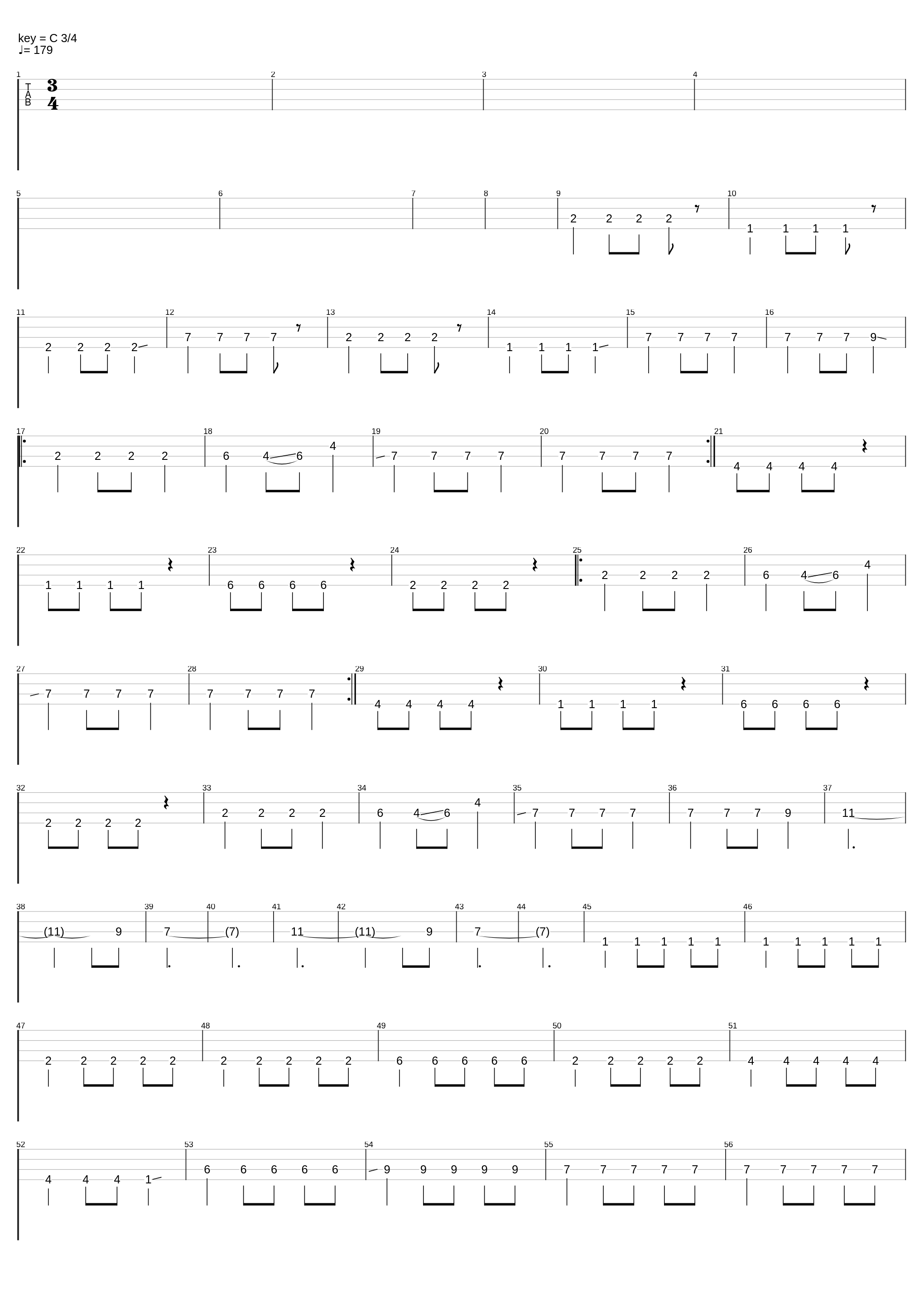 Way With Words (Bass Tab)_The Starting Line_1