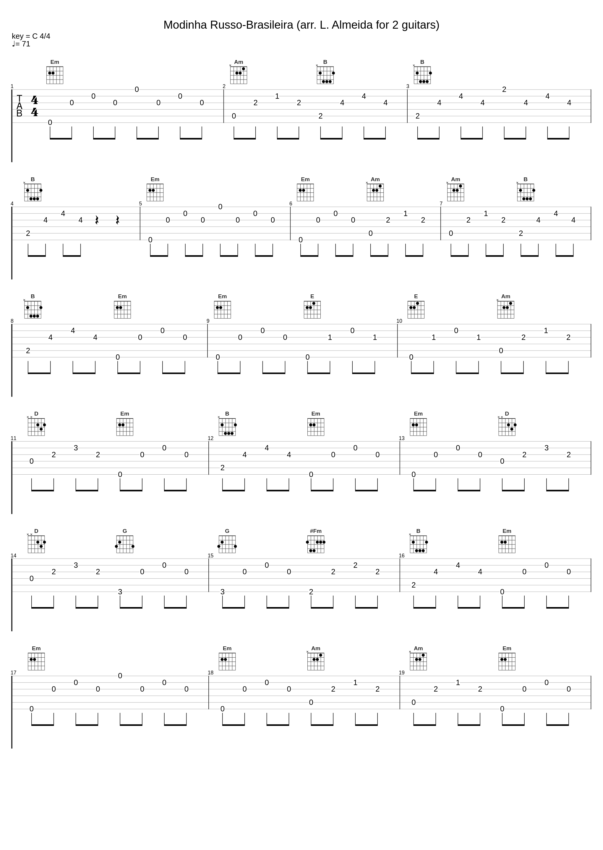 Modinha Russo-Brasileira (arr. L. Almeida for 2 guitars)_Laurindo Almeida_1