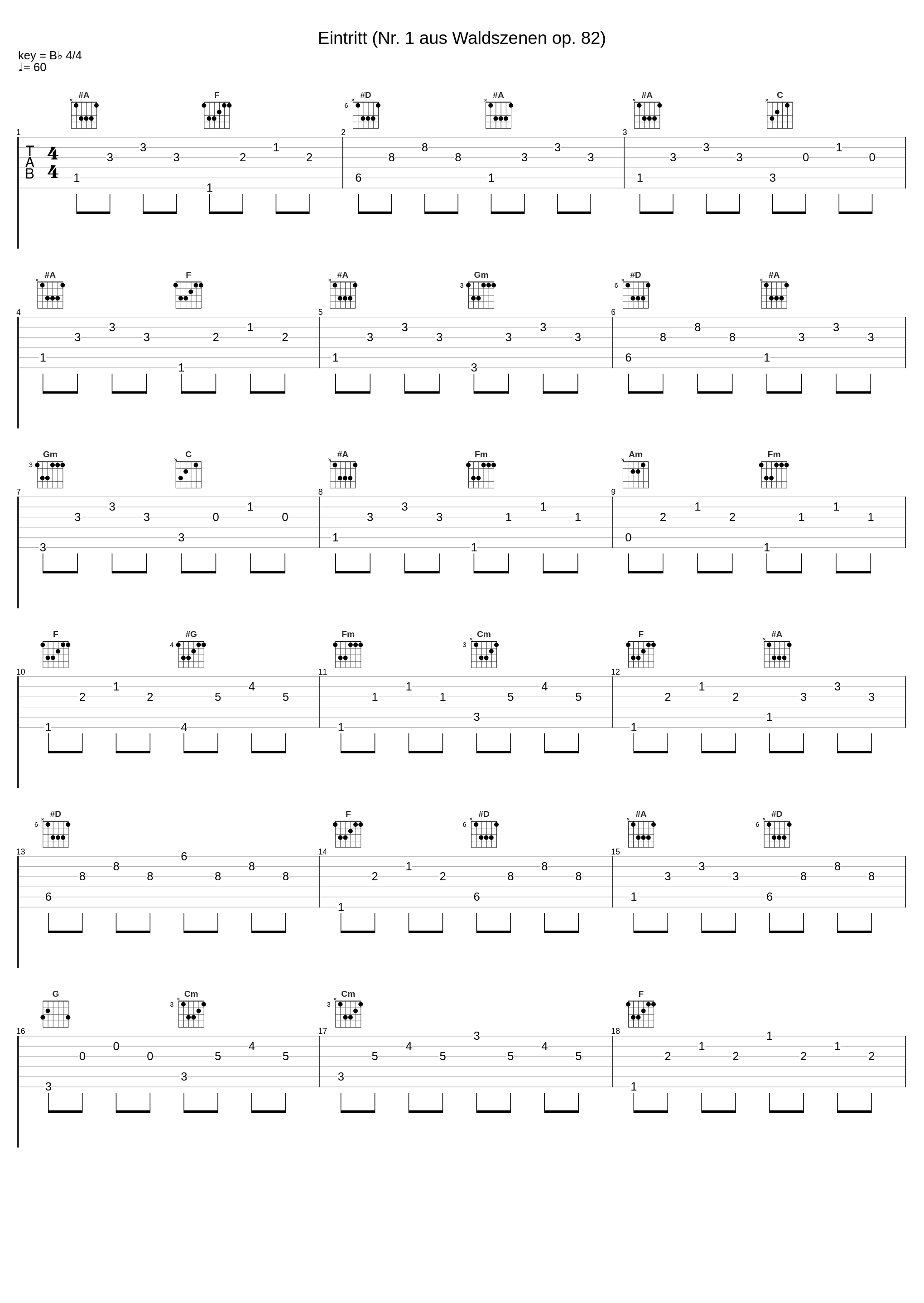 Eintritt (Nr. 1 aus Waldszenen op. 82)_Robert Schumann_1