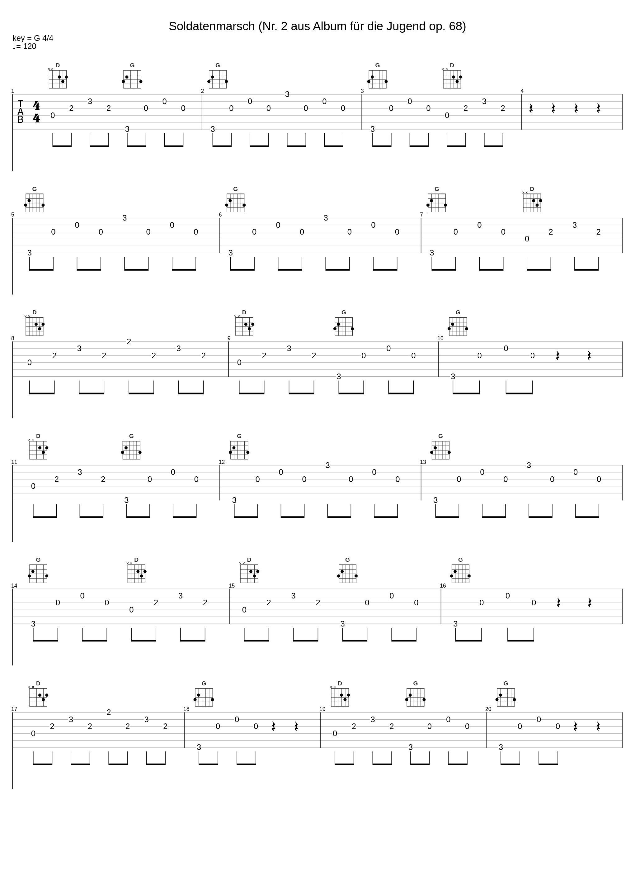 Soldatenmarsch (Nr. 2 aus Album für die Jugend op. 68)_Robert Schumann_1