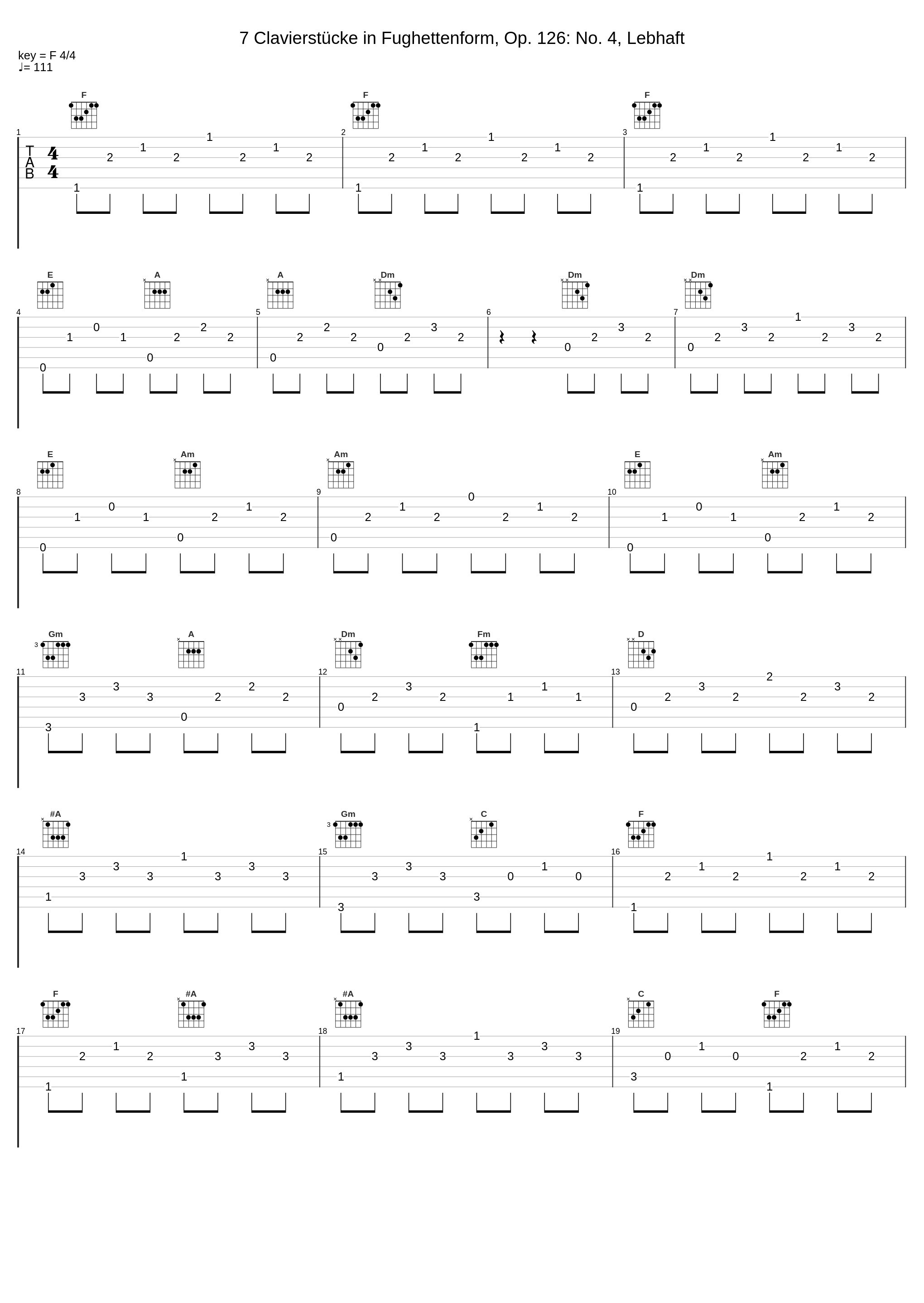 7 Clavierstücke in Fughettenform, Op. 126: No. 4, Lebhaft_Jörg Demus_1